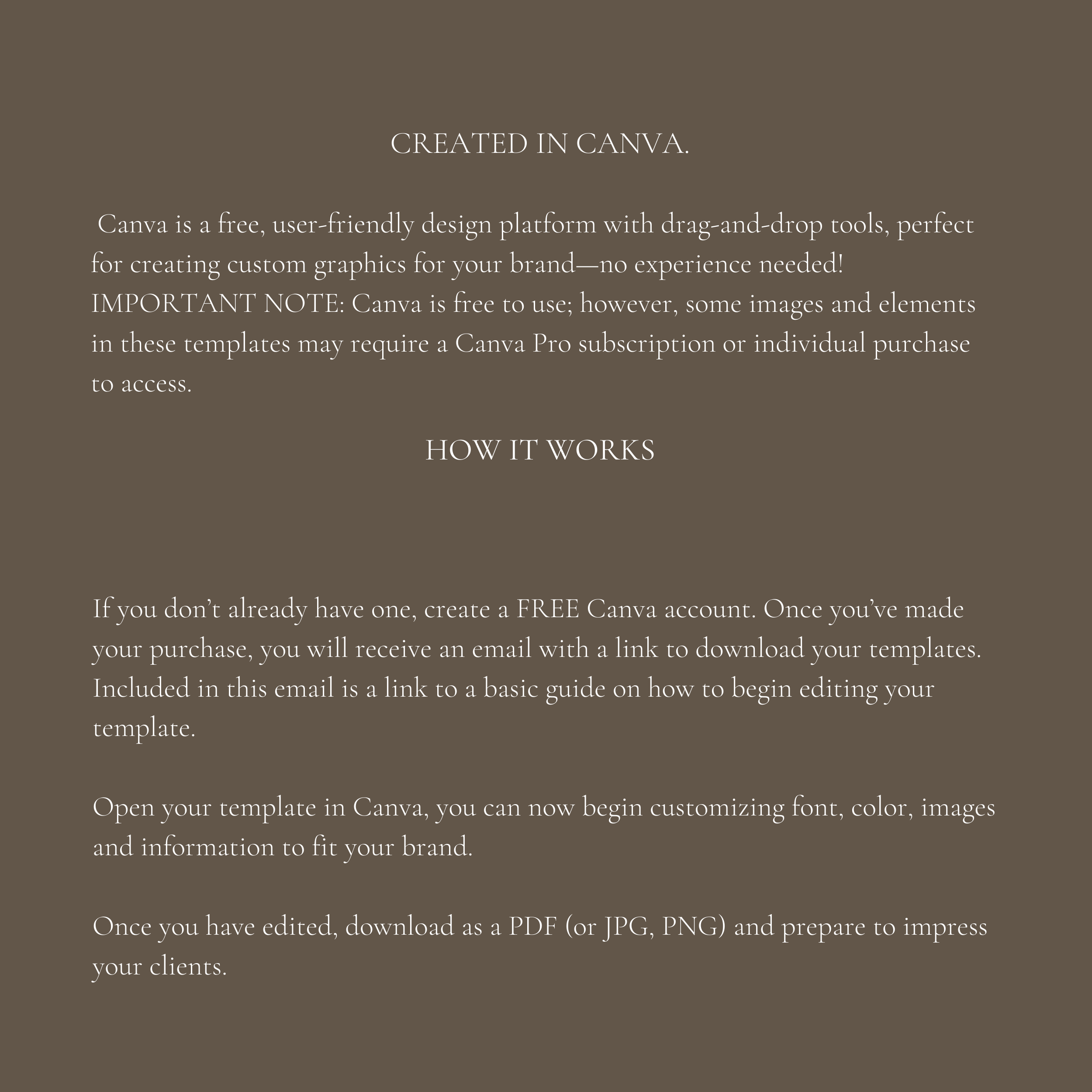 Guide to downloading portfolio product and editing on Canva.