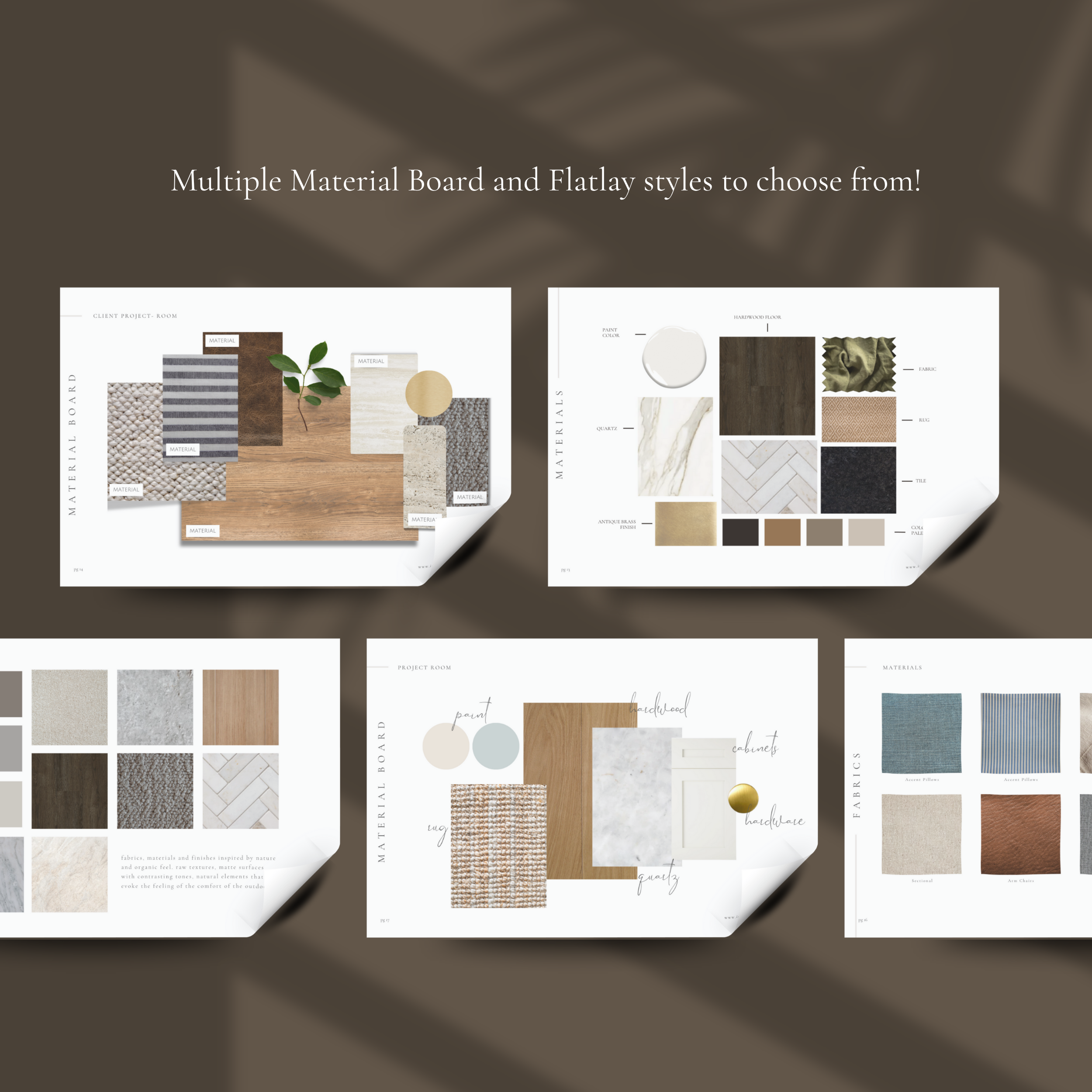interior design material boards templates