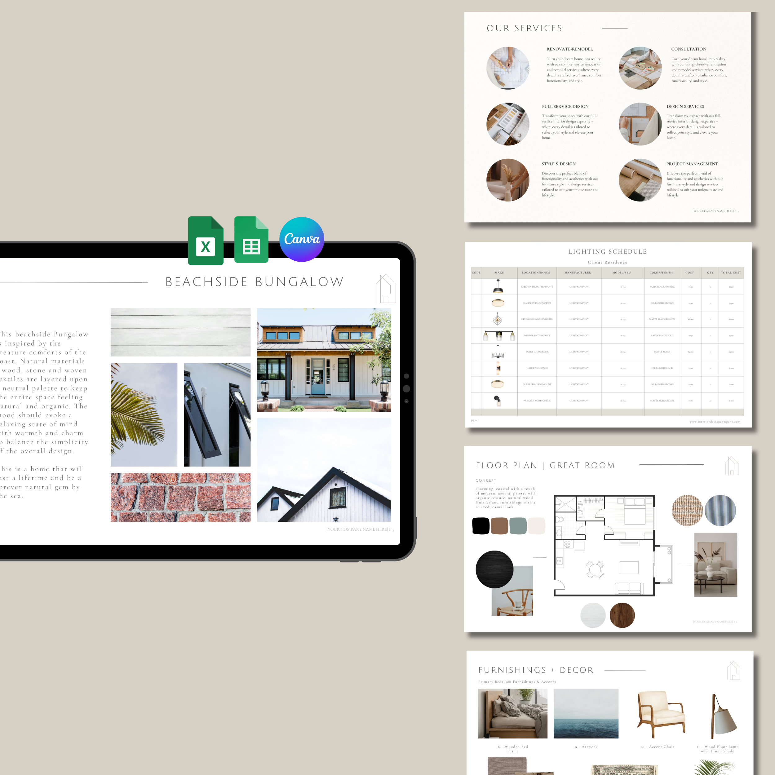 Interior Designer Template Bundle | Complete Client Experience