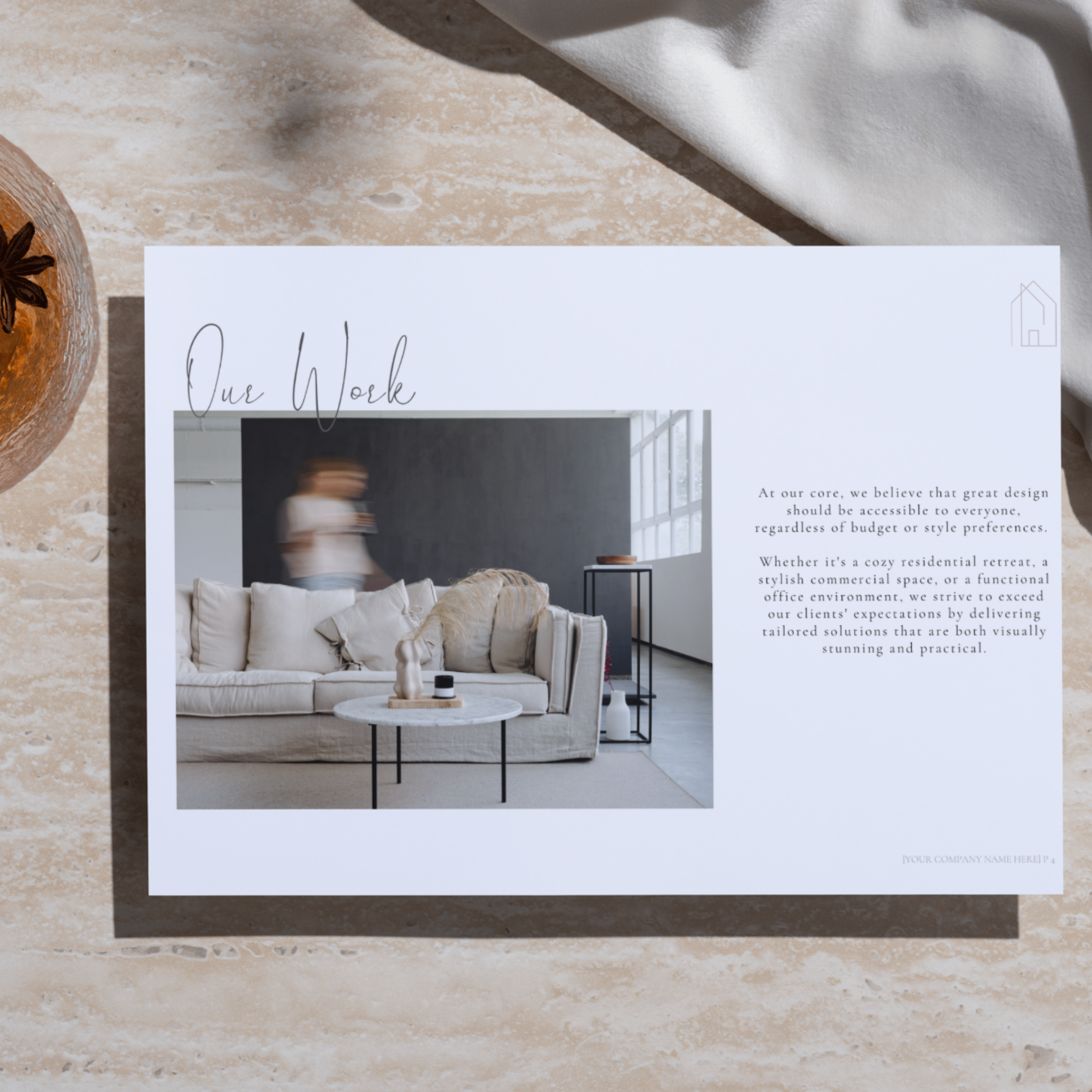 Design portfolio for digital presentations.