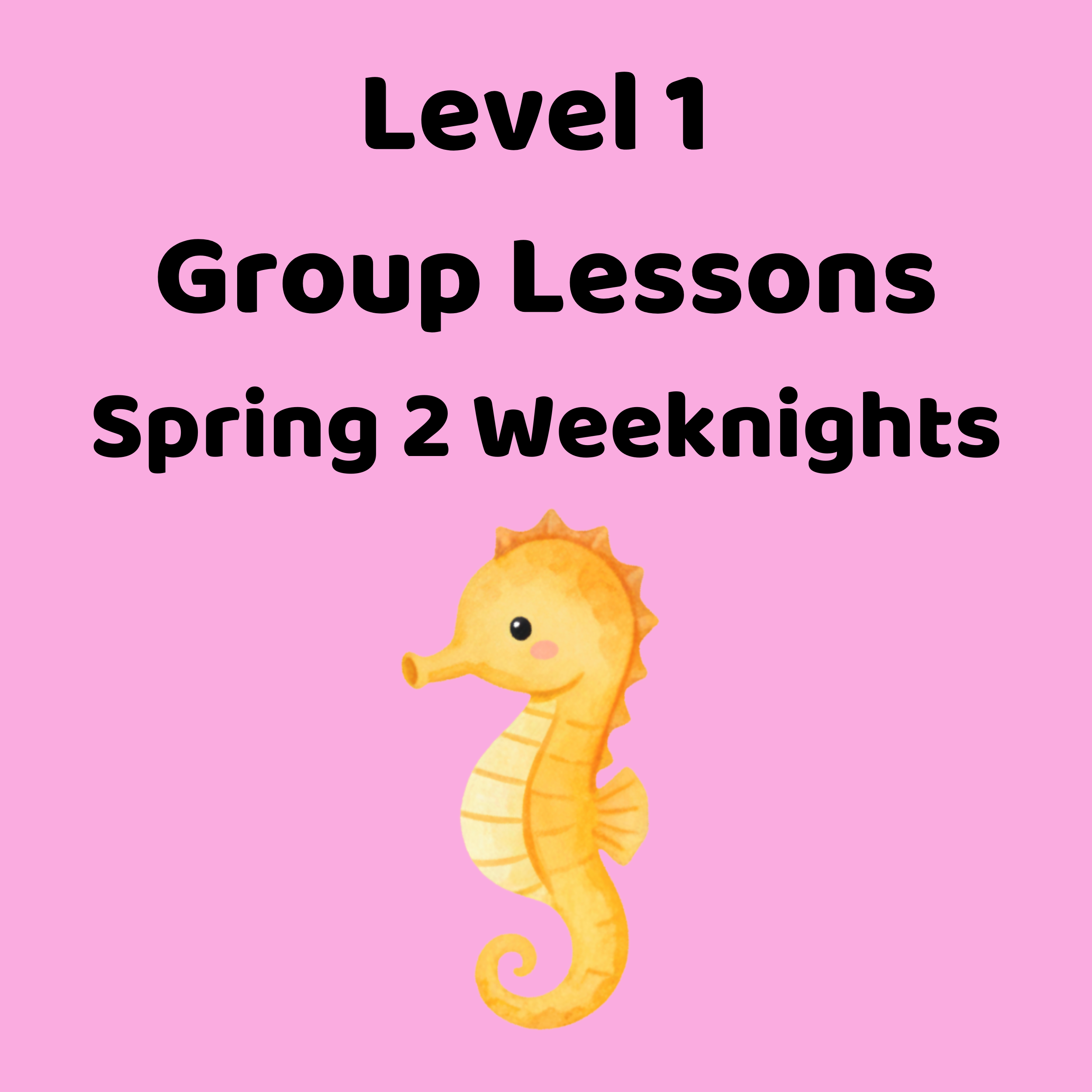 Level 1 Group Lessons - Spring 2 Weeknights