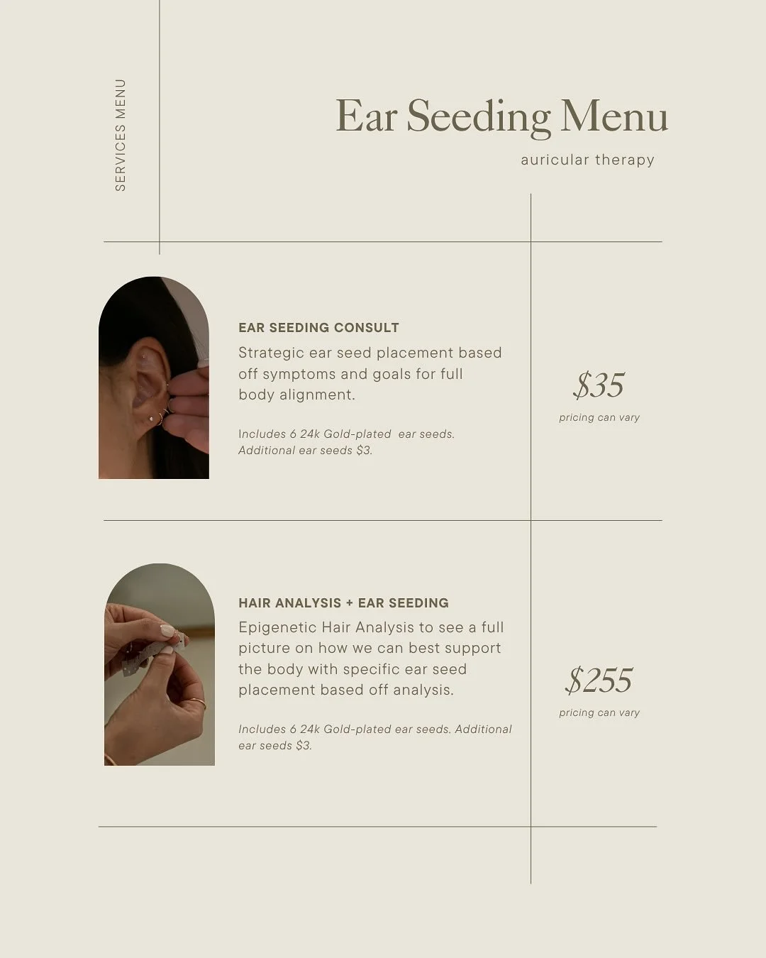 Glimpse at the menu.✨

Booking is now available! 

#earseeds #chinesemedicine #utah
