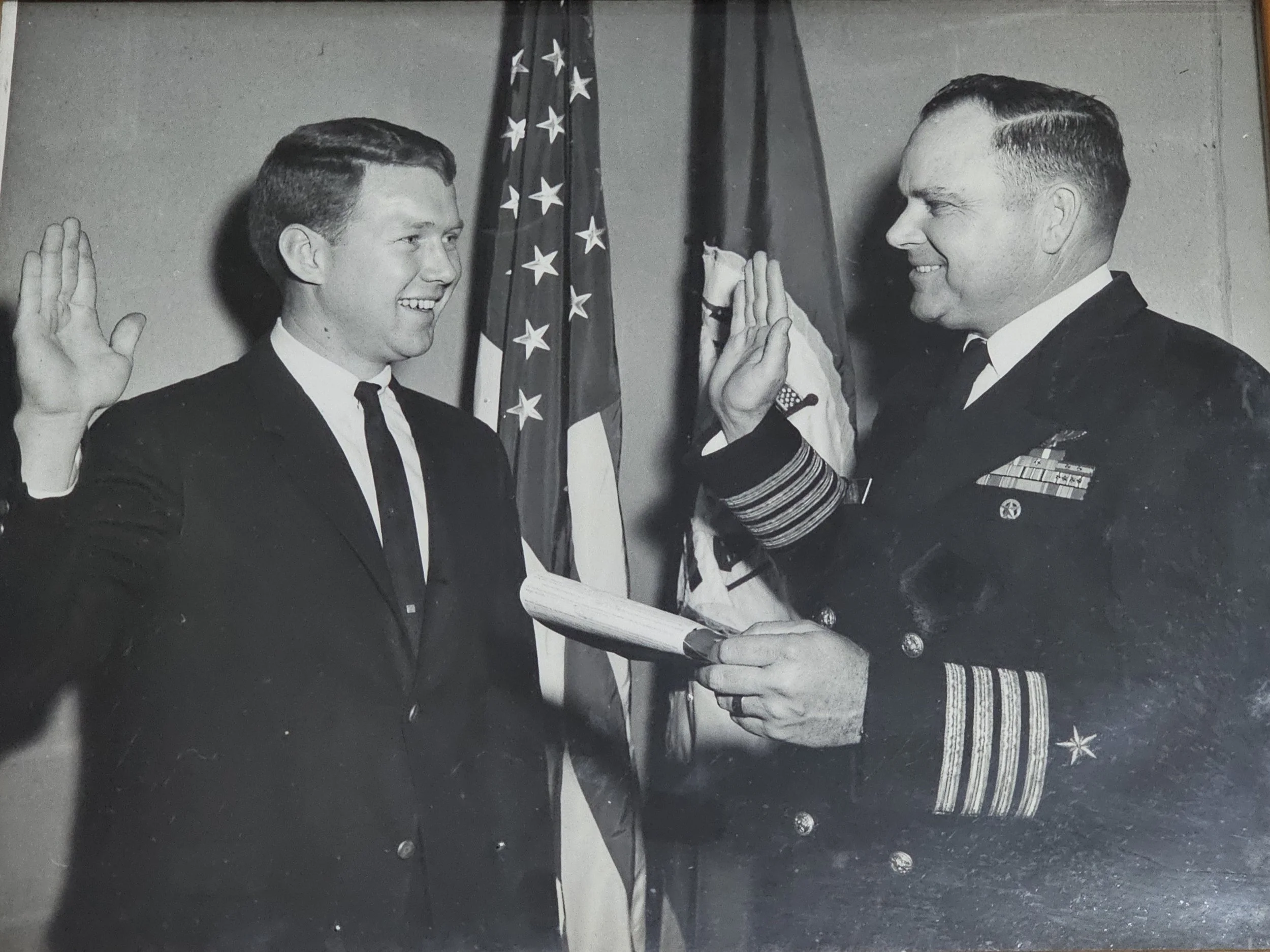 Samuel B. Hoskins taking his oath of office.