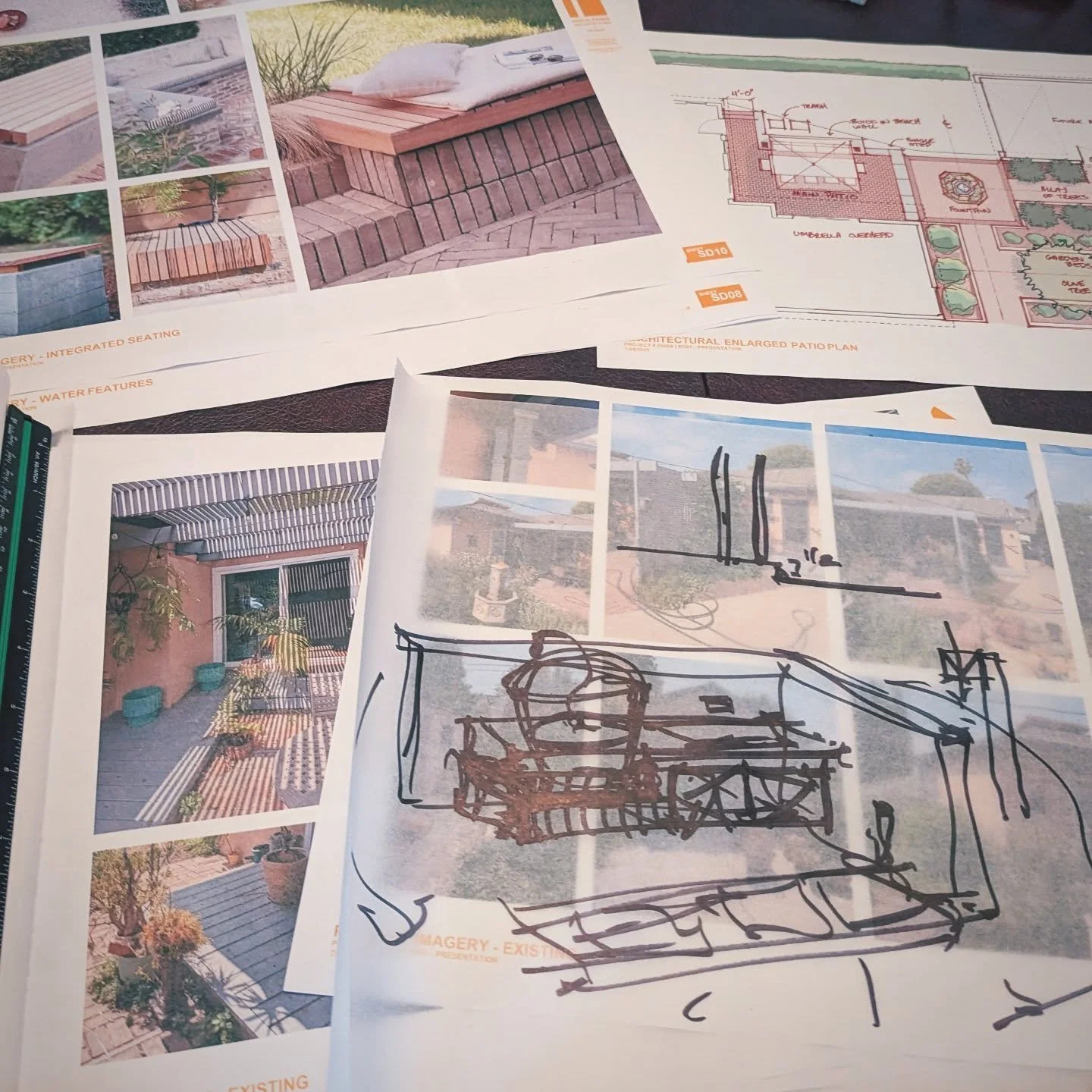 Inspiration imagery, sharpies, trace paper and a whole lot of ideas. Early schematic design meetings are the best.

This latest schematic design process focuses on creating a seamless flow between existing features and new opportunities. The design p