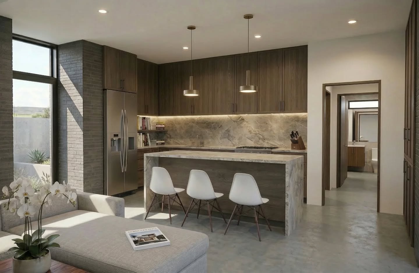 Design Development: Small space, massive impact.

So ​thrilled to share progress on the ADU for this Pacific Palisades residential fire rebuild. While designed for efficiency,  we refused to compromise on style or function.

​This modern kitchenette 