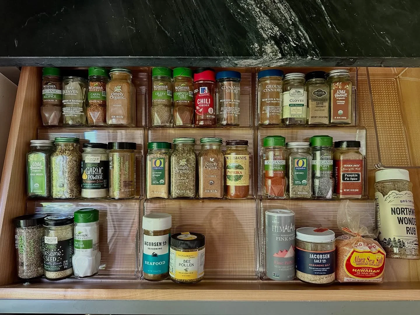 15-minute declutter: spice drawer or cabinet reset

✅ Line spices up on alphabetical order
✅ Declutter expired and duplicate spices
✅ Use spice shelves or a spice drawer organizer.

Follow and Comment: LINK and I&rsquo;ll send you my favorite spice o
