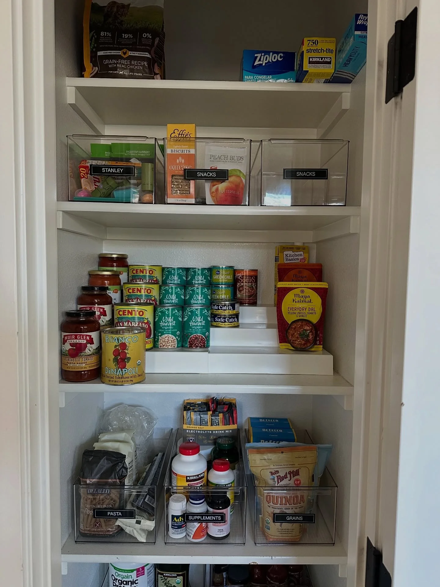 This family needed help decluttering and organizing their pantry to better support their neurodivergent household. 

If you need to do this in your home, here is how to do it:
- take everything out and sort items into collections (i.e. - supplements,
