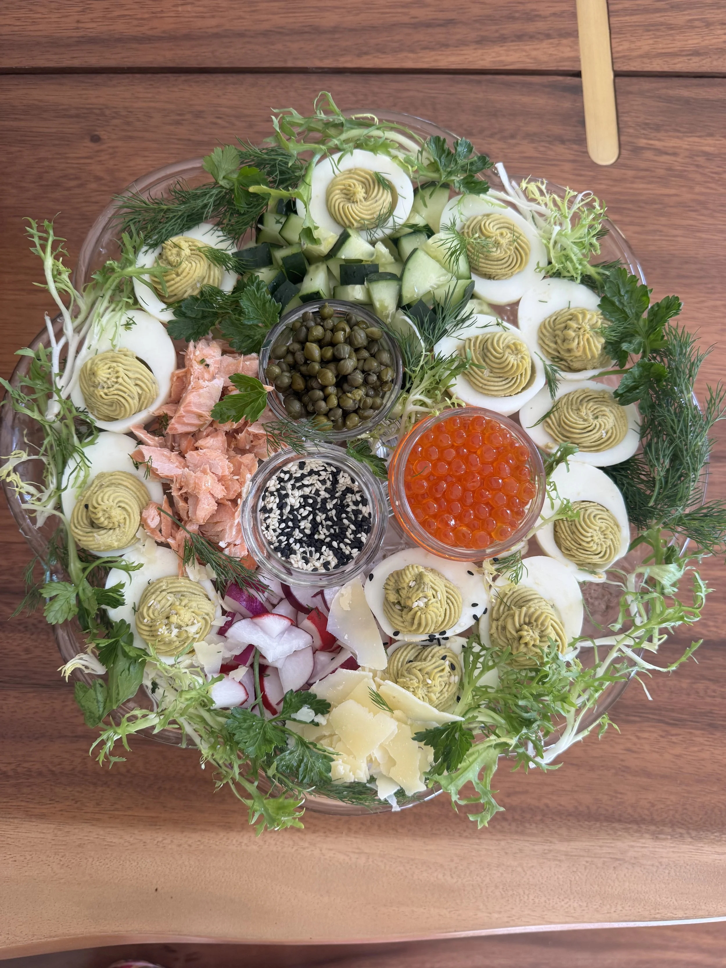 Pacific Northwest Deviled Egg Board (Low-Acid, Easter Brunch Idea)