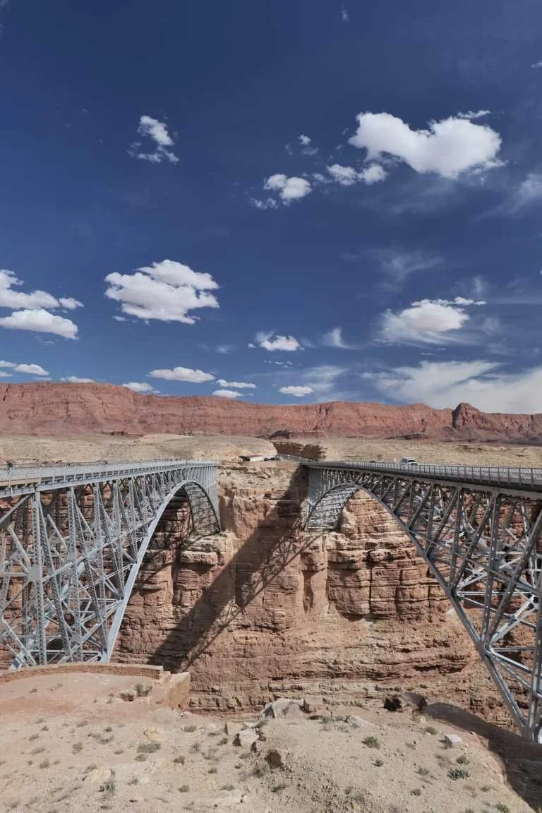 Road bridges over the canyon