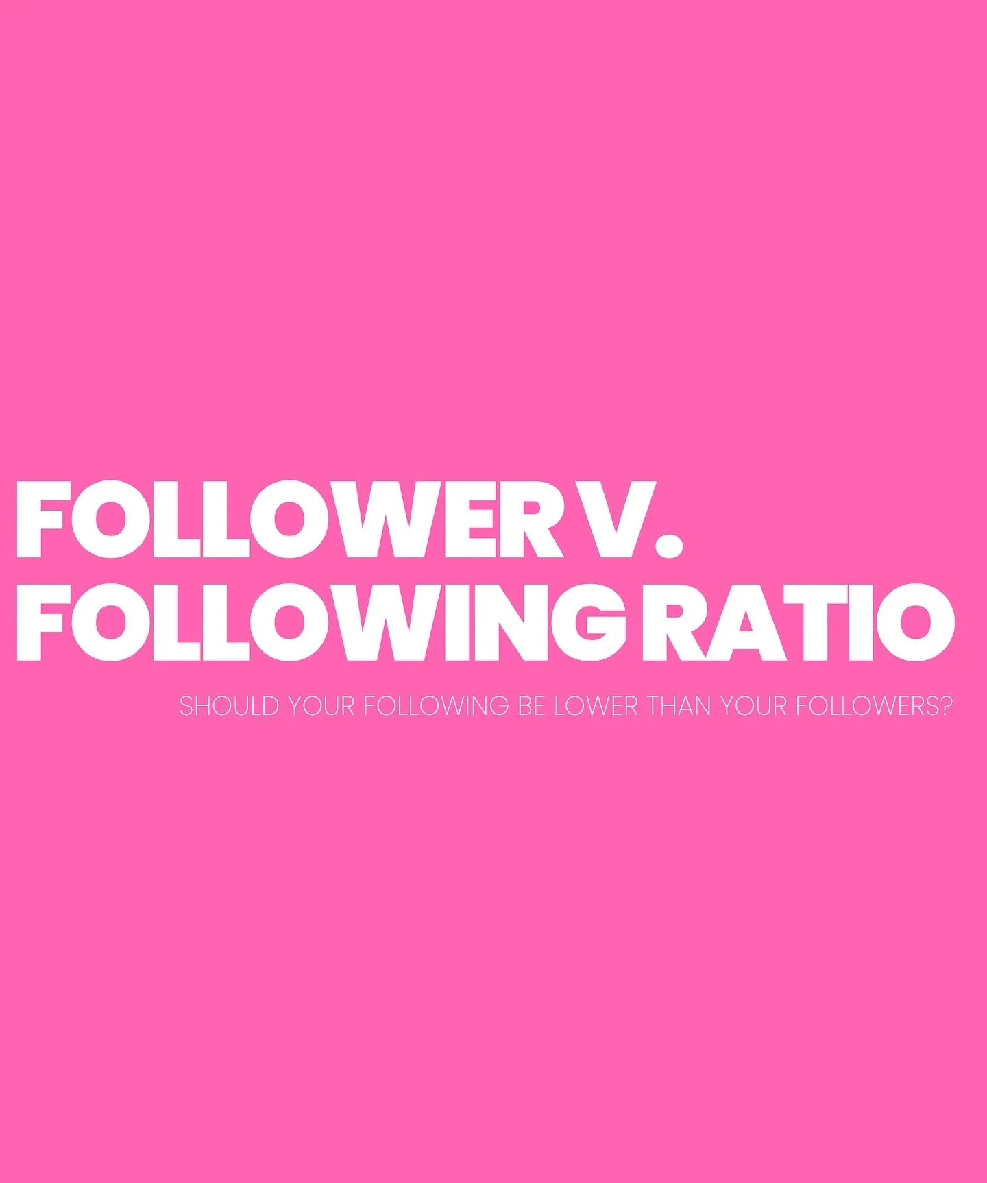 The idea of Following v. Follower Ratio started with influencer marketing&hellip;

Brands would decide who they wanted to work with by considering their following ratio and engagement rate. The perception of influence could give brands an idea of the