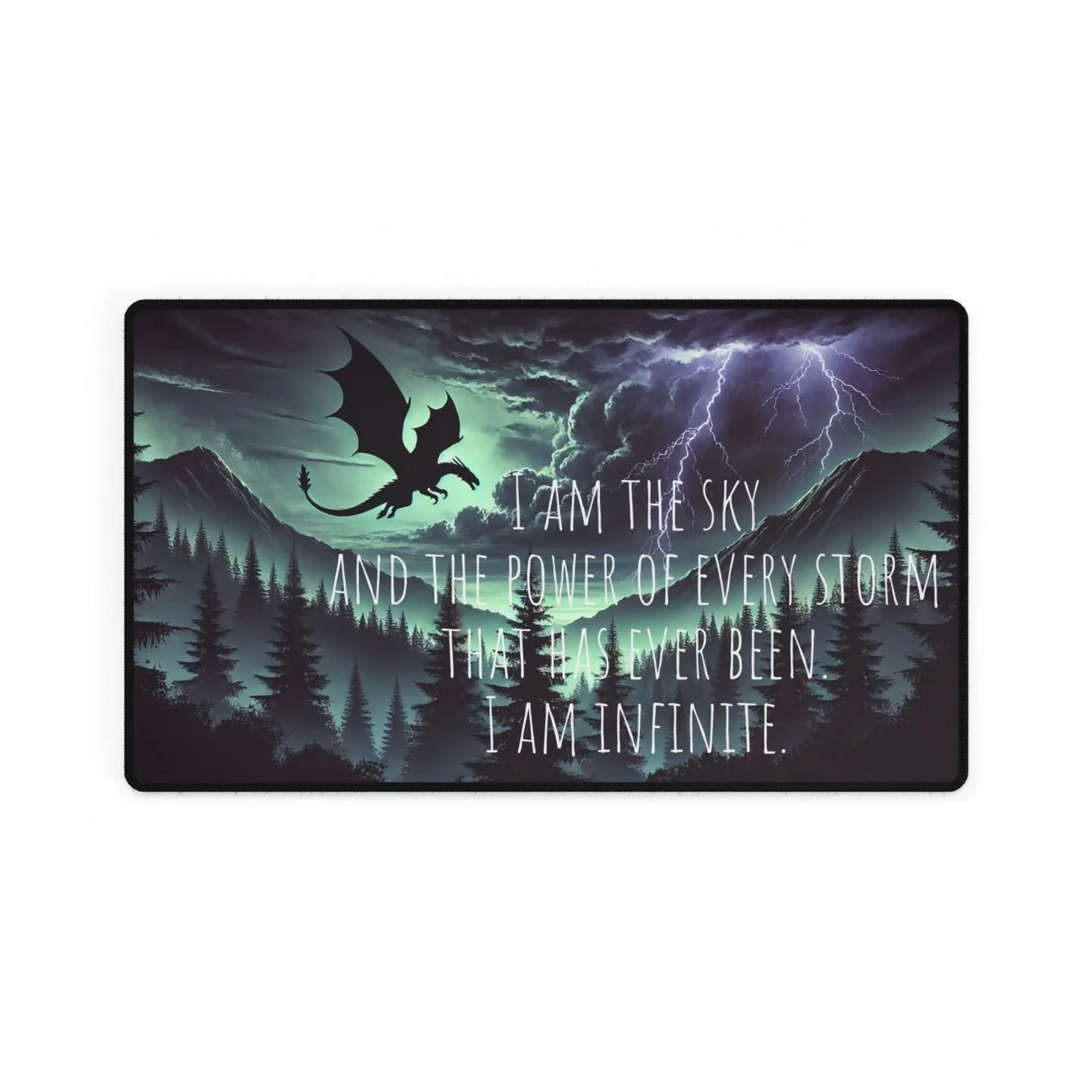 I am the Sky, and the power of every storm that has ever been. I AM INFINITE 

Fourth wing inspired desk mat perfect for everyone eagerly awaiting Onyx Storm.

#fourthwing #booktok #onyxstorm #violetsorrengail #iaminfinite #ironflame #bookquotes #boo