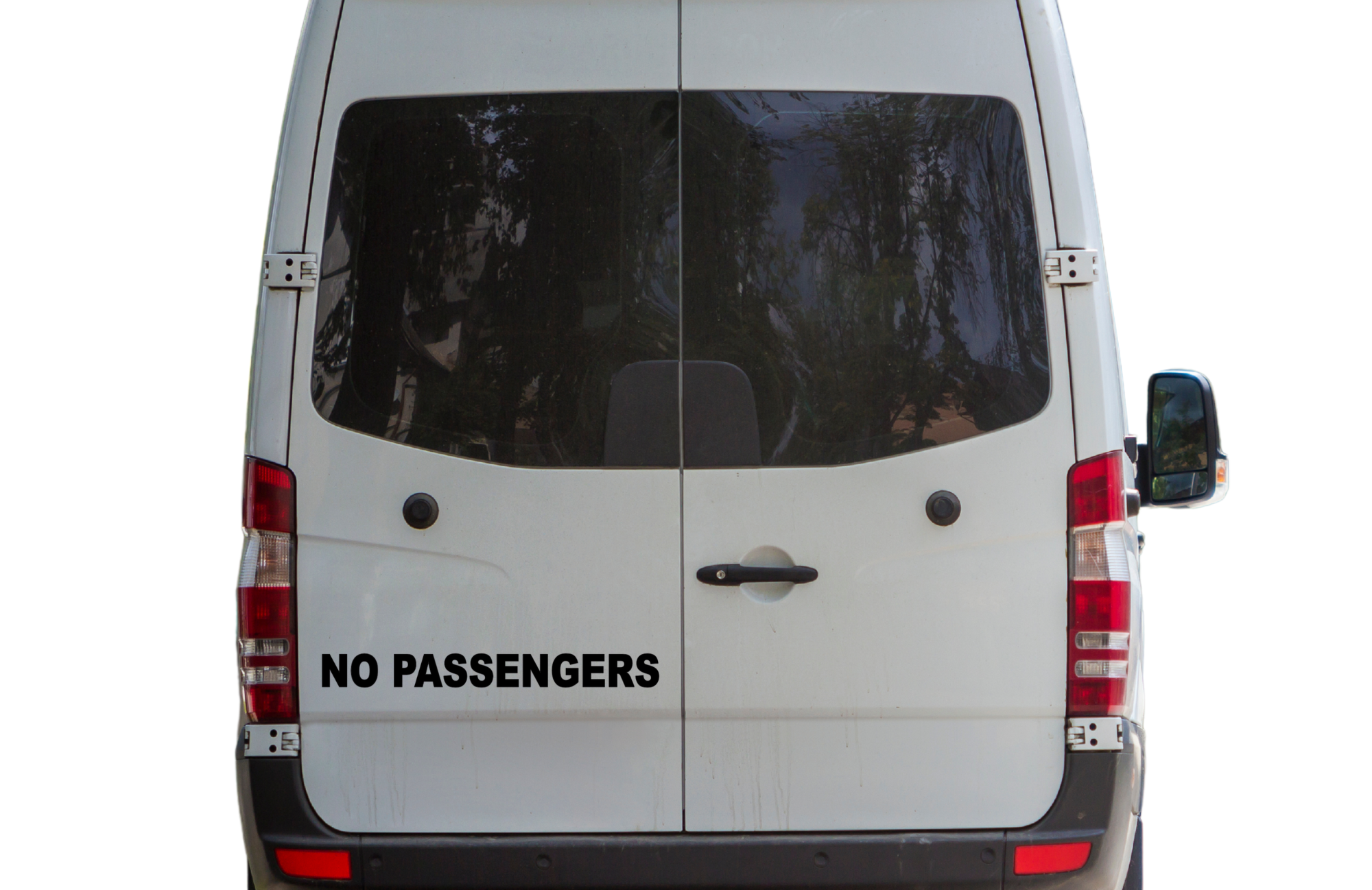 No Passengers of 2" Vinyl Decal Stickers Commercial Vehicle Semi Truck Van Car Limo Taxi Signage Decal Stickers