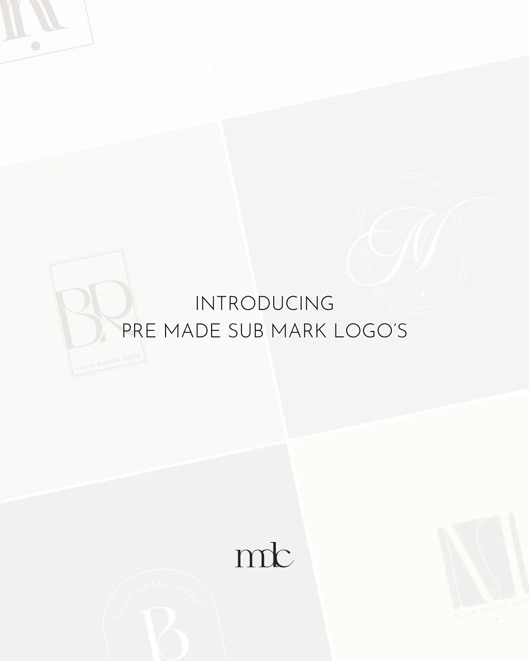 𝗜𝗡𝗧𝗥𝗢𝗗𝗨𝗖𝗜𝗡𝗚 𝗣𝗥𝗘 𝗠𝗔𝗗𝗘 𝗦𝗨𝗕 𝗠𝗔𝗥𝗞 𝗟𝗢𝗚𝗢&rsquo;𝗦

A quick, budget-friendly way to elevate your brand while still keeping it luxurious.

✦ 10 stunning designs to choose from (with fresh options added monthly). ✦ Colours can be 