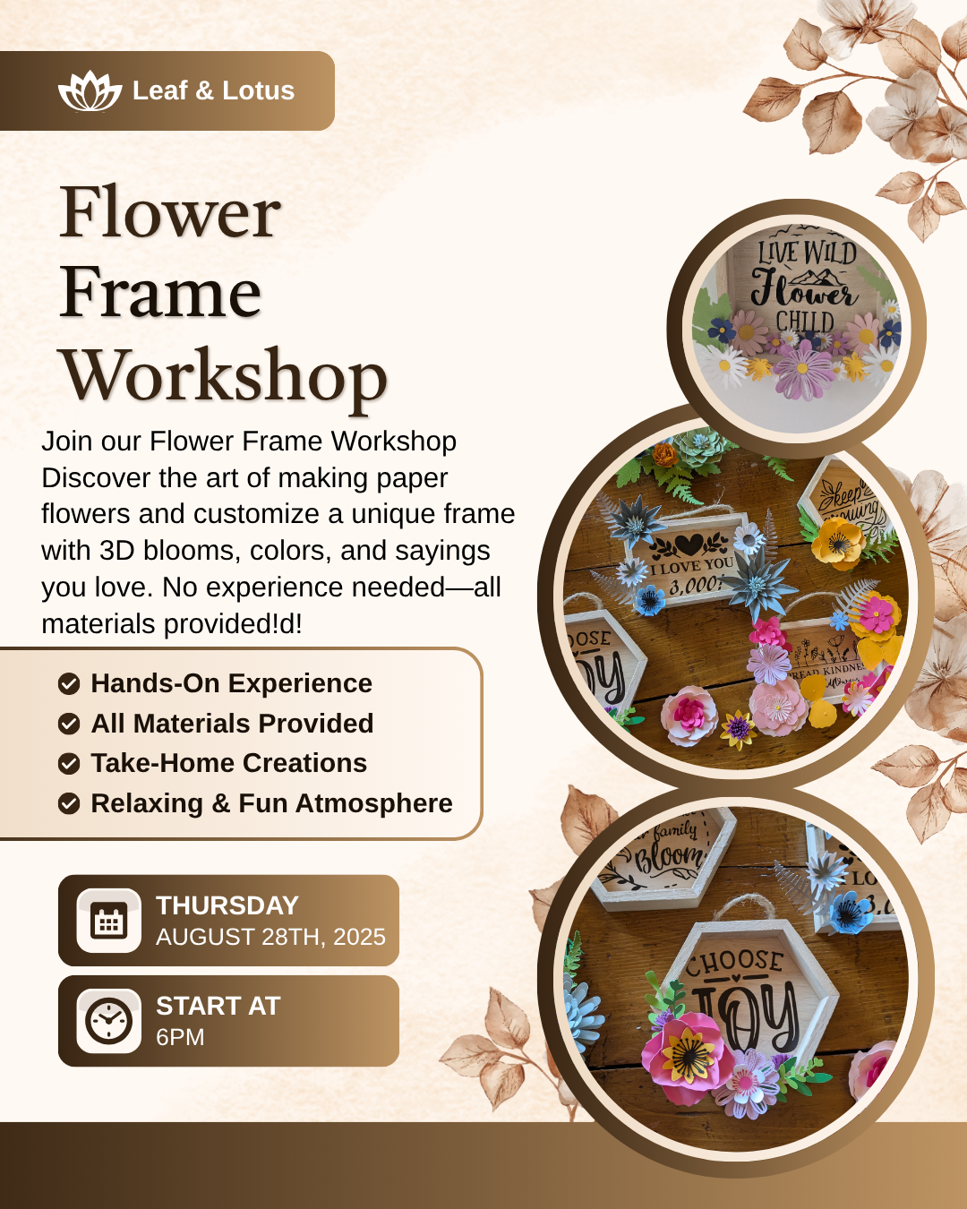 Flowers frame party