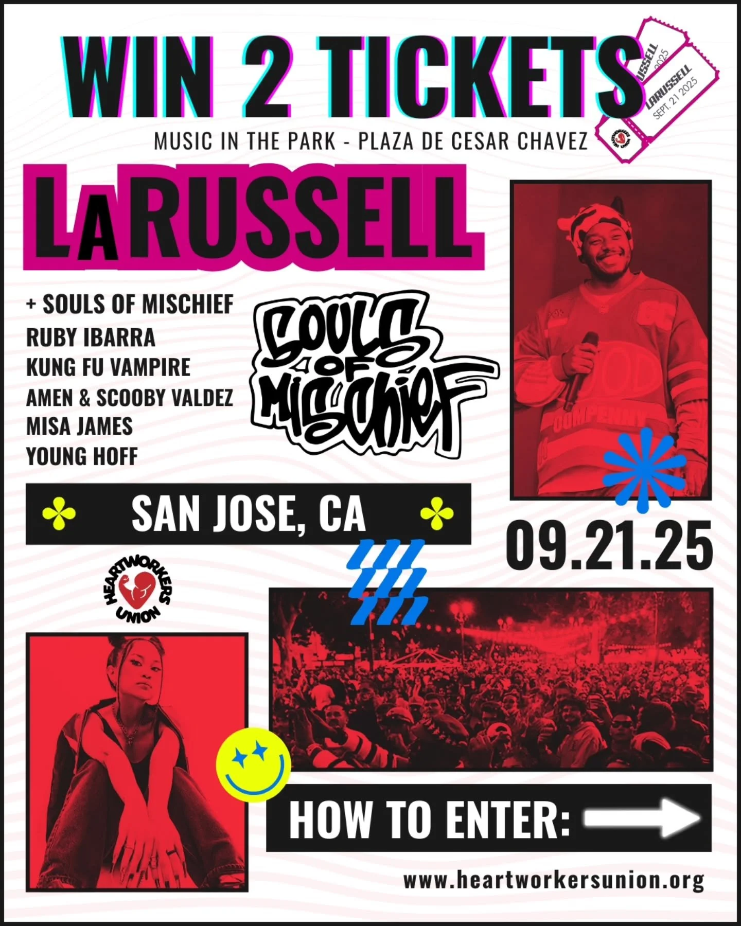 π’π’π’CONTEST TIMEβ°οΈβ°οΈβ°οΈ
We are giving away 2 free tickets to an unforgettable night in San Jose Music History...
@mitpdtsj is going BIG with this one..bringing the hottest independent artist of 2025 to Plaza De Cesar Chavez!....None other than @la