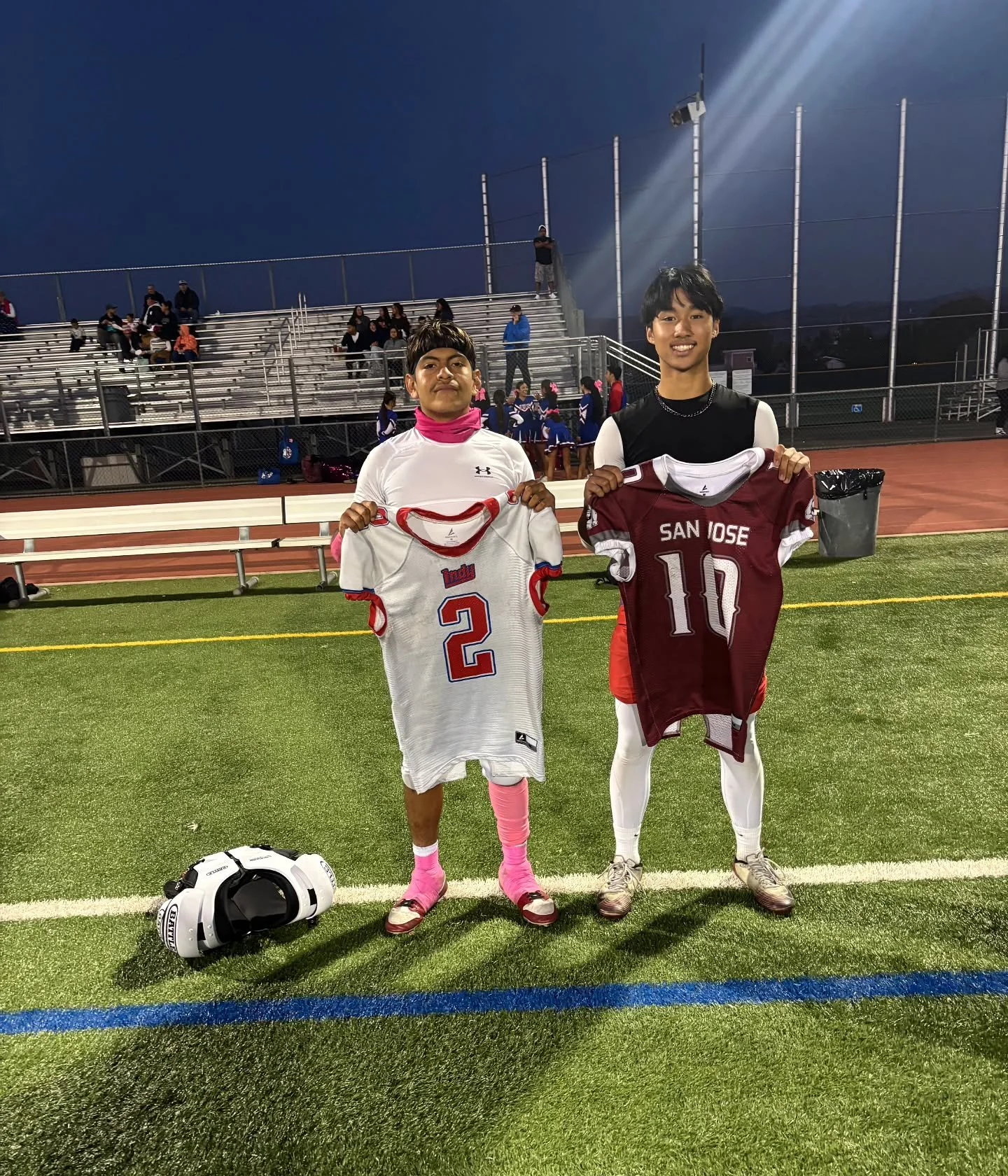 We love to see itโ๏ธโ๏ธโ๏ธ 2 of our former middle school teammates going against each other at the next level ๐ฏ๐ฏโค๏ธ๐ช๐ฝ Sports create lifelong brotherhood! Always respect the game ๐ฅ๐ฅ๐ฅ #heartwork #highschool #studentathletes #sanjose #independence #b