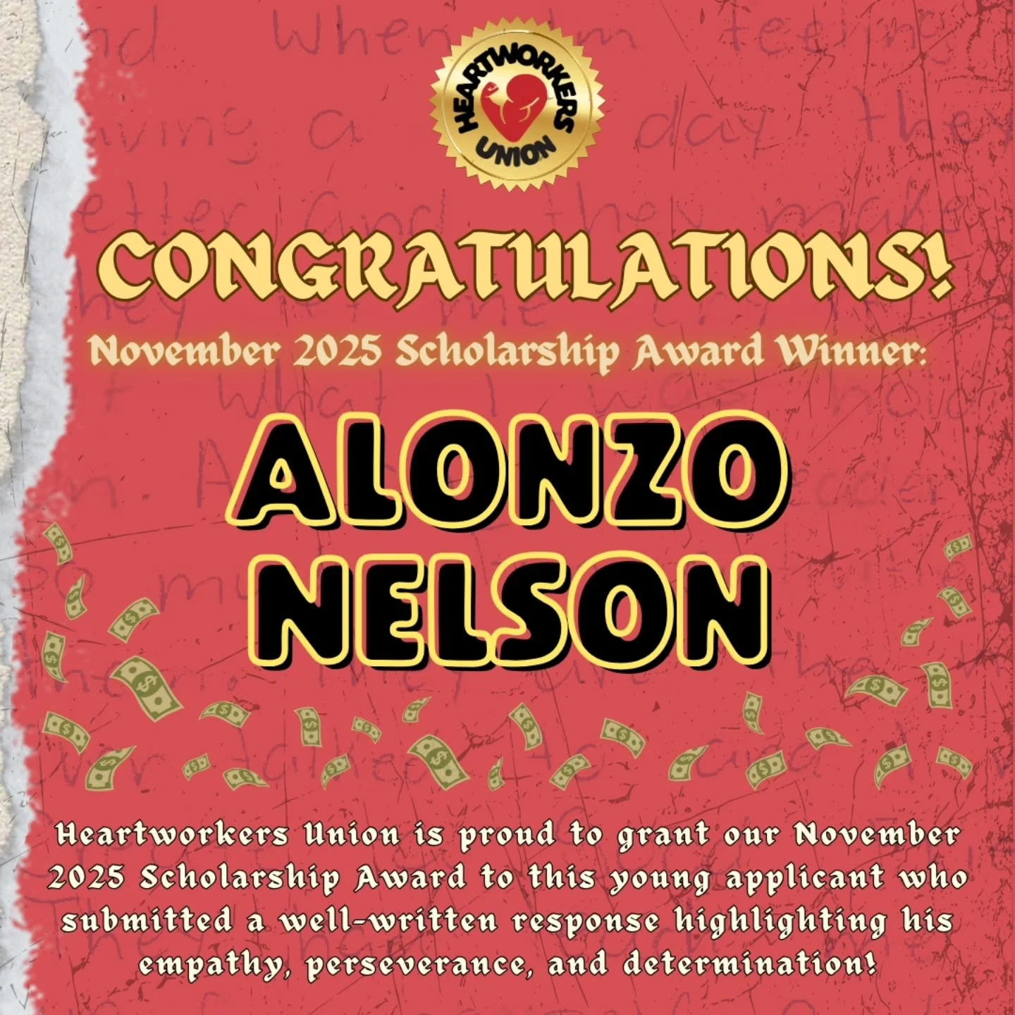 ⏰️⏰️⏰️ IT IS TIME AGAIN TO ANNOUNCE ANOTHER HEARTWORKERS UNION MONTHLY SCHOLARSHIP RECEPIENT 🥁🥁🥁🥁 ....The winner is Alonzo Nelson from Los Gatos, California ❗️

Alonzo is a fierce young amateur boxer and passionate student studying Electrical Veh