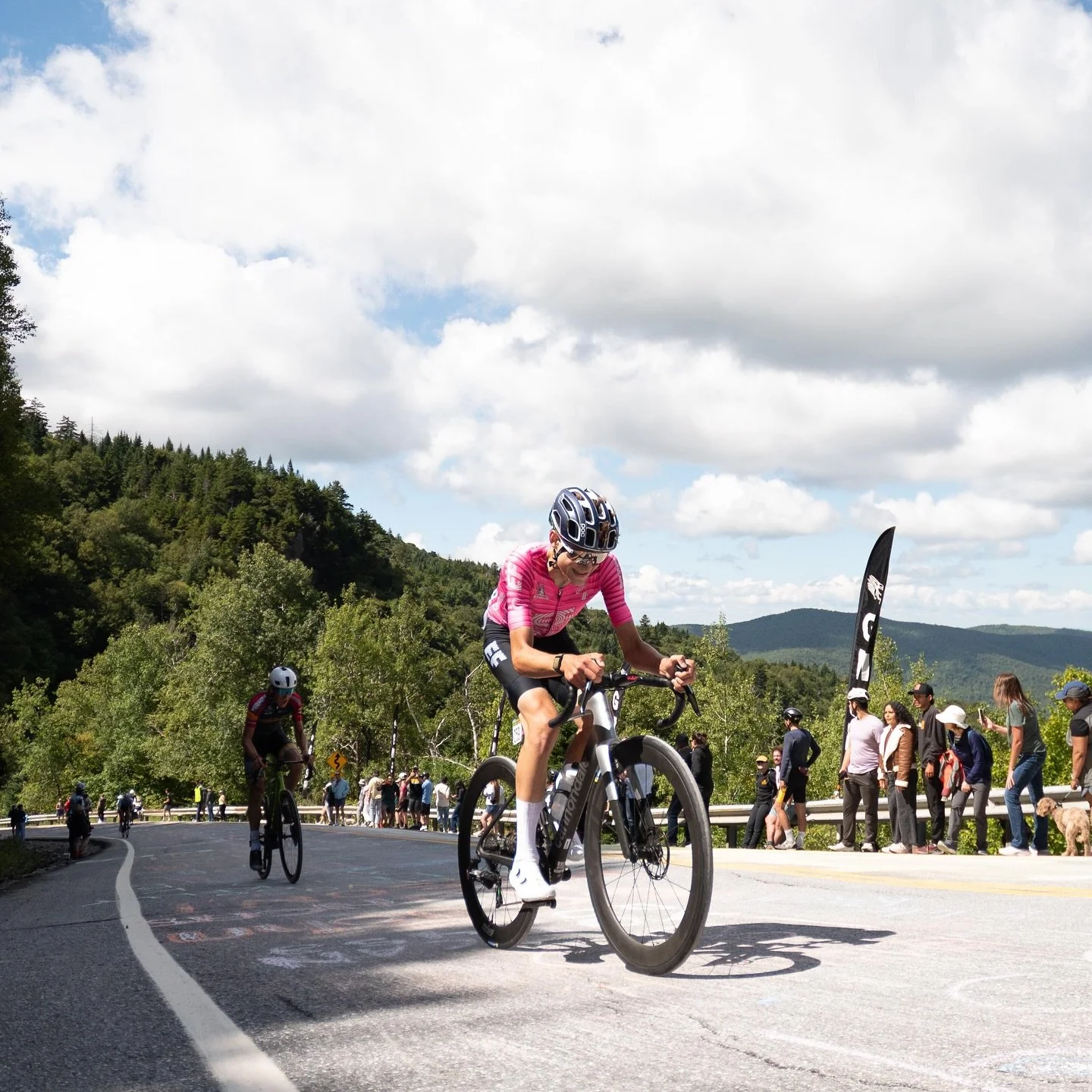 Stage 3 of GMSR was the road race featuring the legendary App Gap climb — one of the toughest ascents in New England and a true test of legs and grit. Ben climbed with the pure climbers to finish 5th, moving up to 2nd in GC, while Jack battled