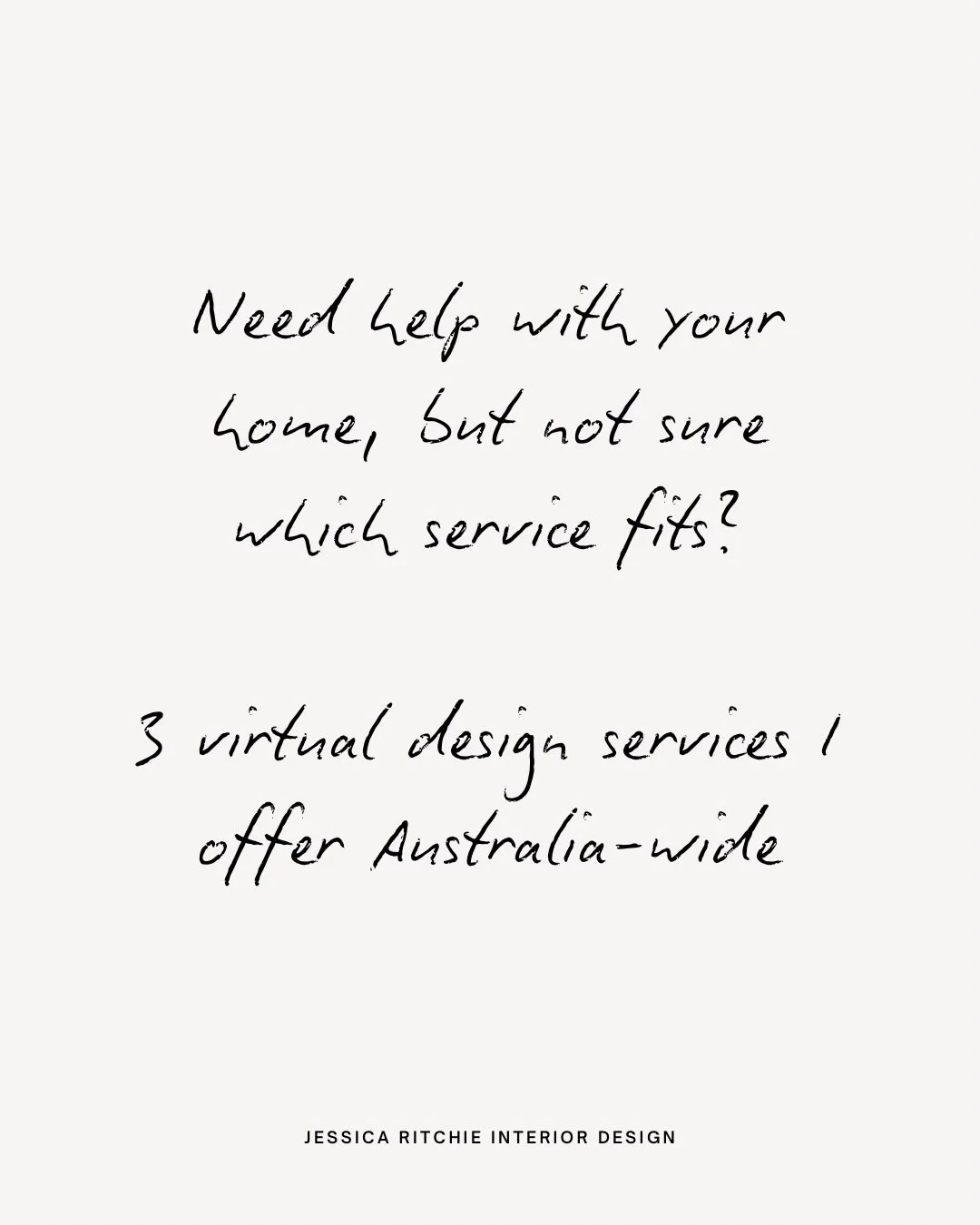 Not sure which virtual design service is right for your home?

I offer 3 Australia-wide virtual design services, each created to support a different stage of the process.

The Selections Package is for builds and renovations needing clear, cohesive f