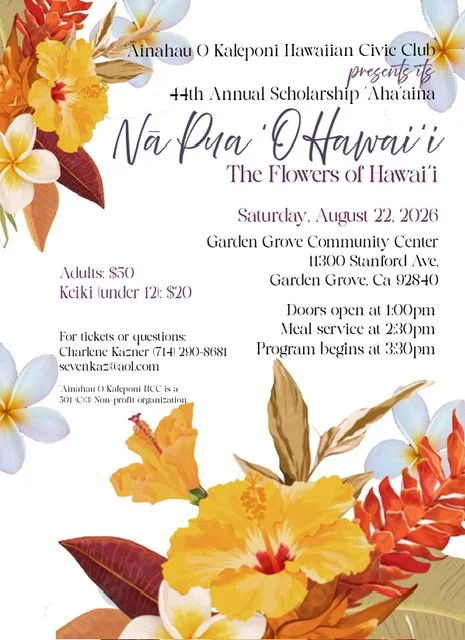 Aha`aina Scholarship Luau - Na Pua O Hawai`i