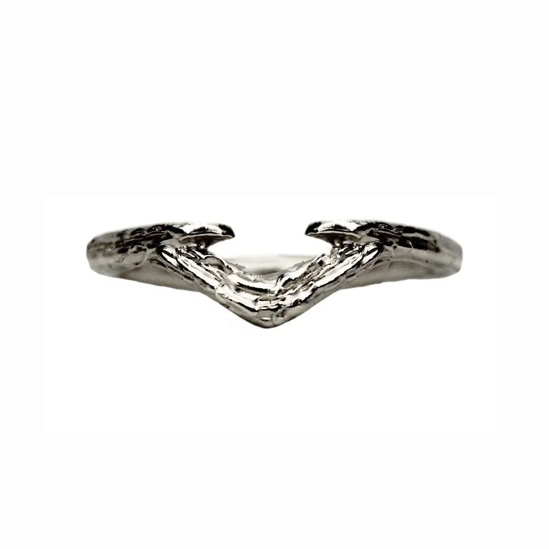 Studley Royal Halo Ring Oxidised Silver