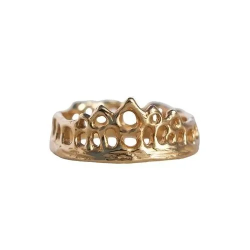 Mermaid Crown Ring Yellow Gold