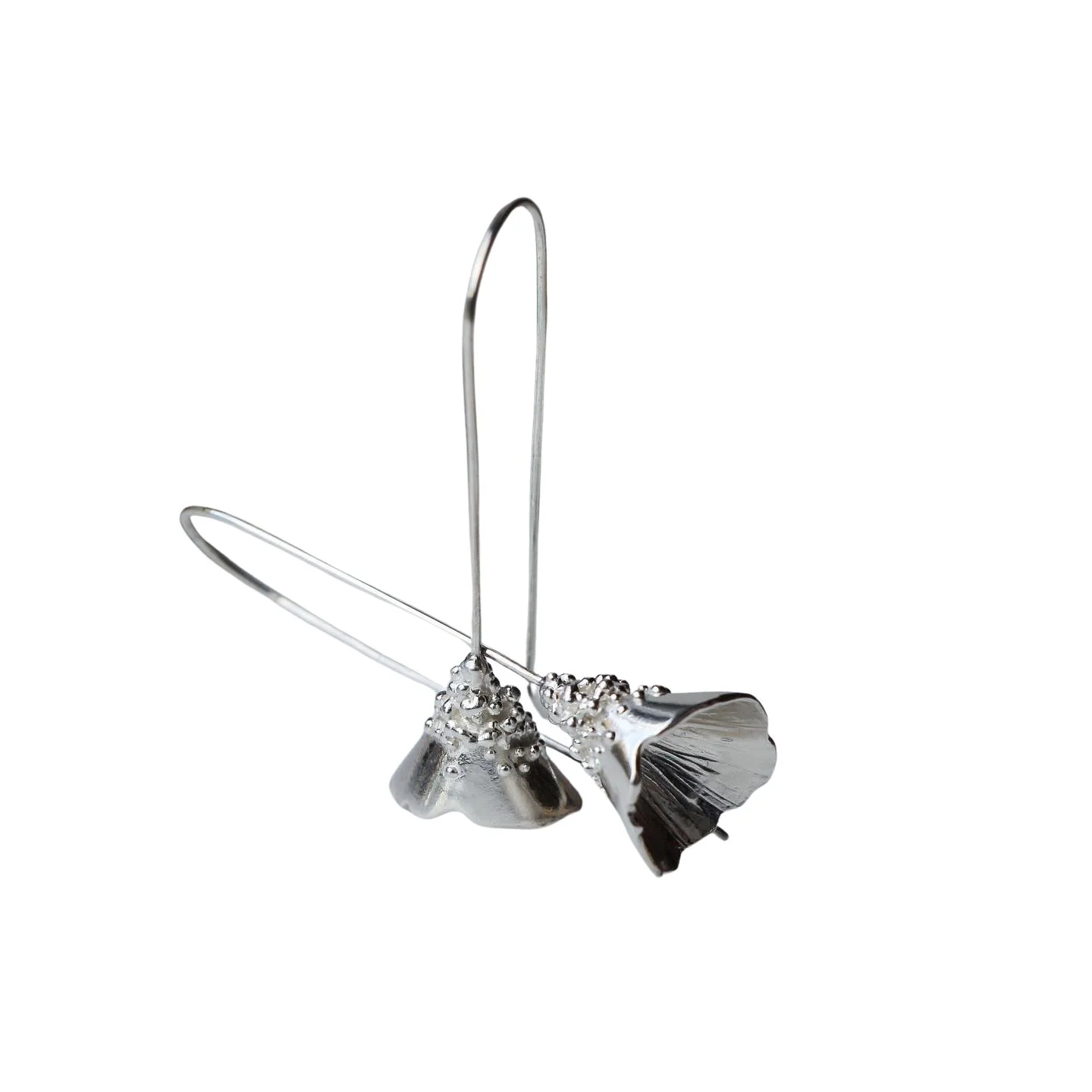 Lichen Cone Earrings Silver