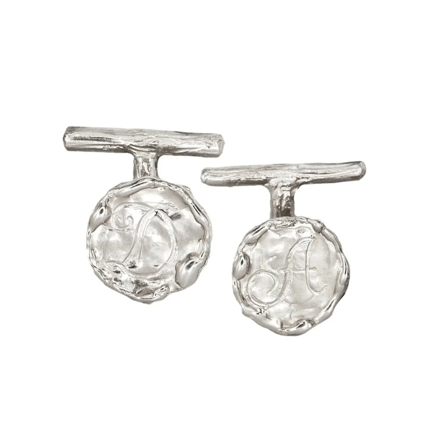 'Make Yours Bespoke' Cufflinks with initials Silver