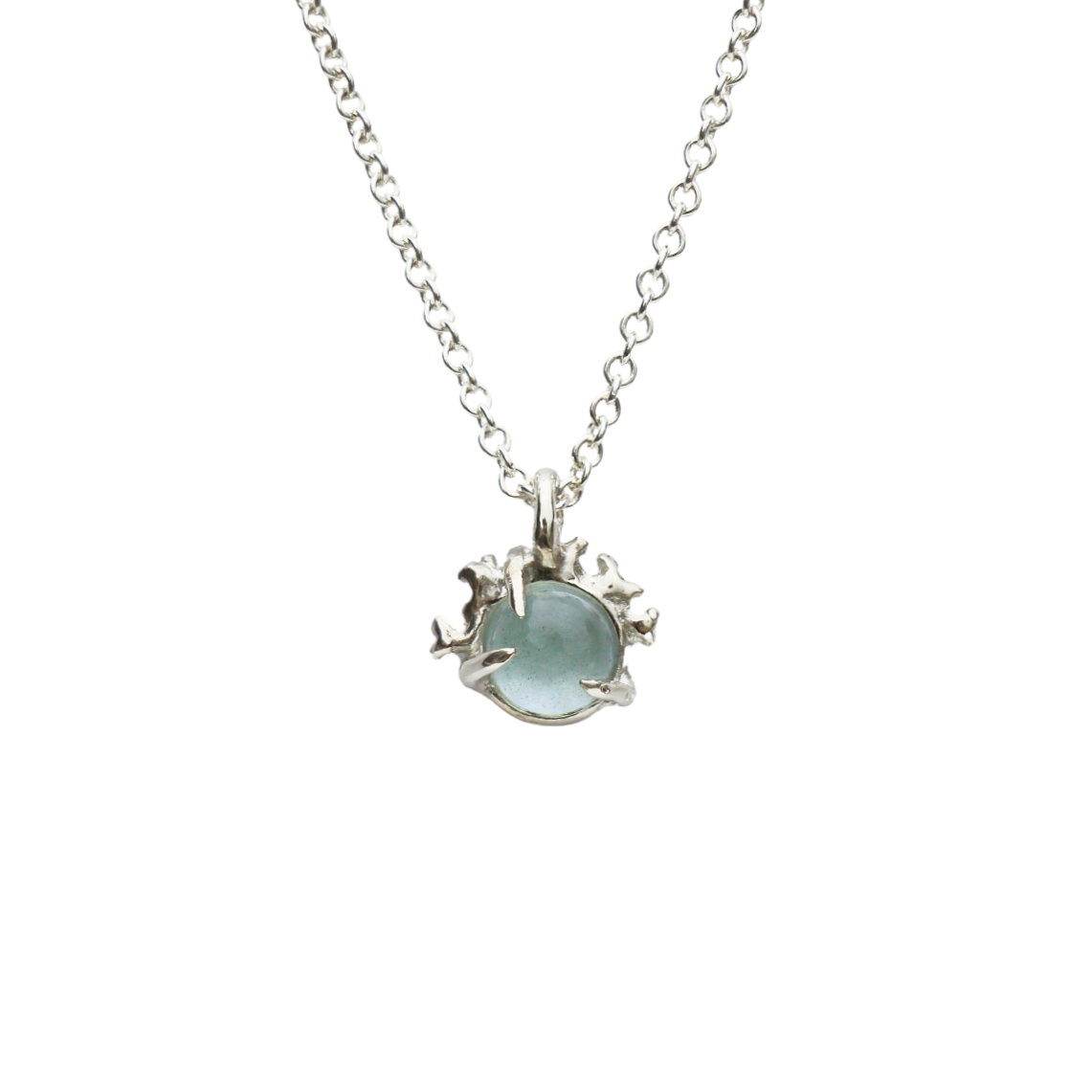 Aquamarine Coral Necklace 1