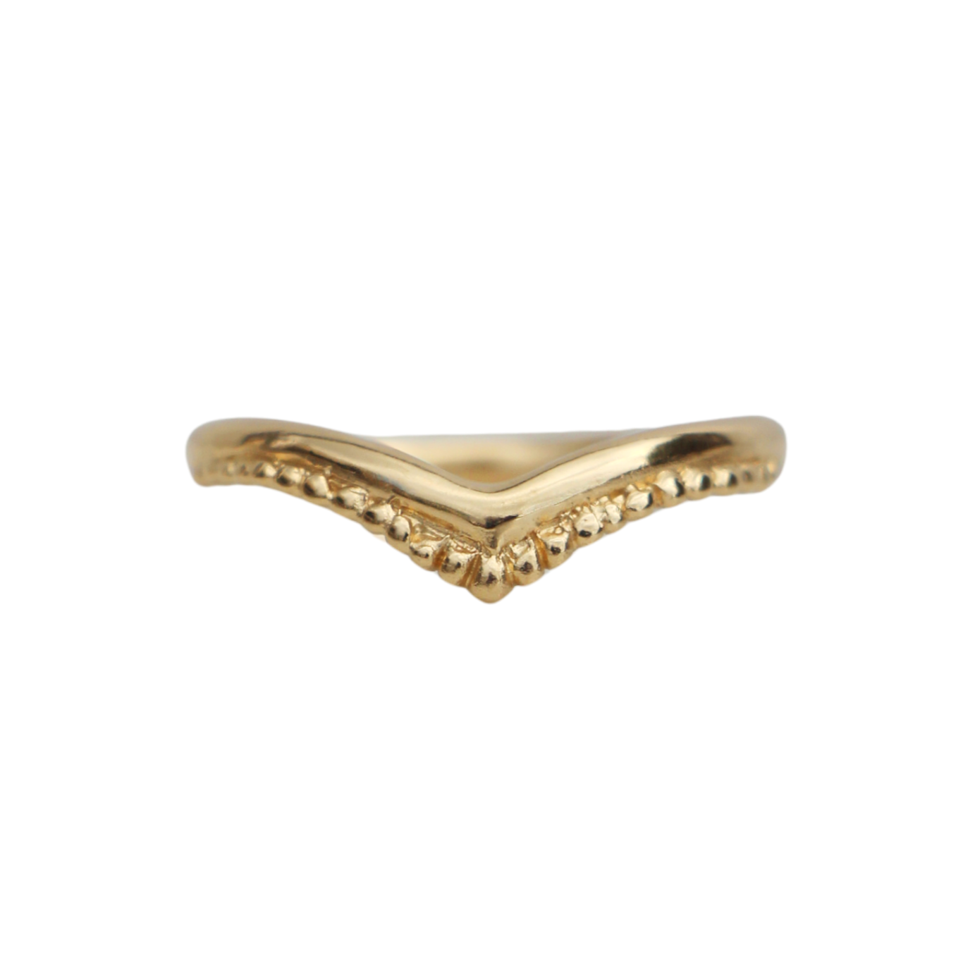 Starfish Wishbone Ring 14k Yellow Gold