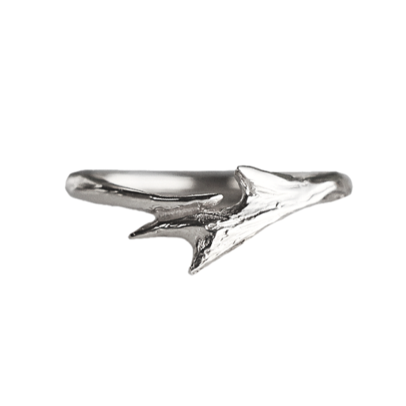 Fallow Antler Ring Silver