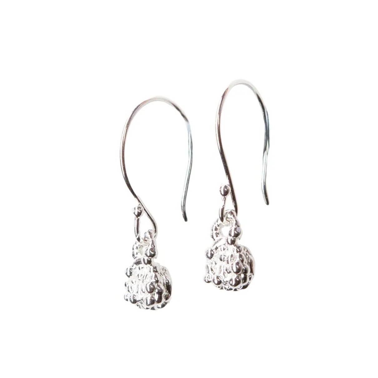 Lichen Hook Wire Earrings Silver
