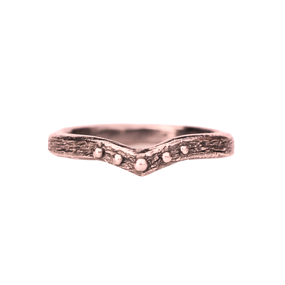 Woodland Wishbone Ring 9k Rose Gold