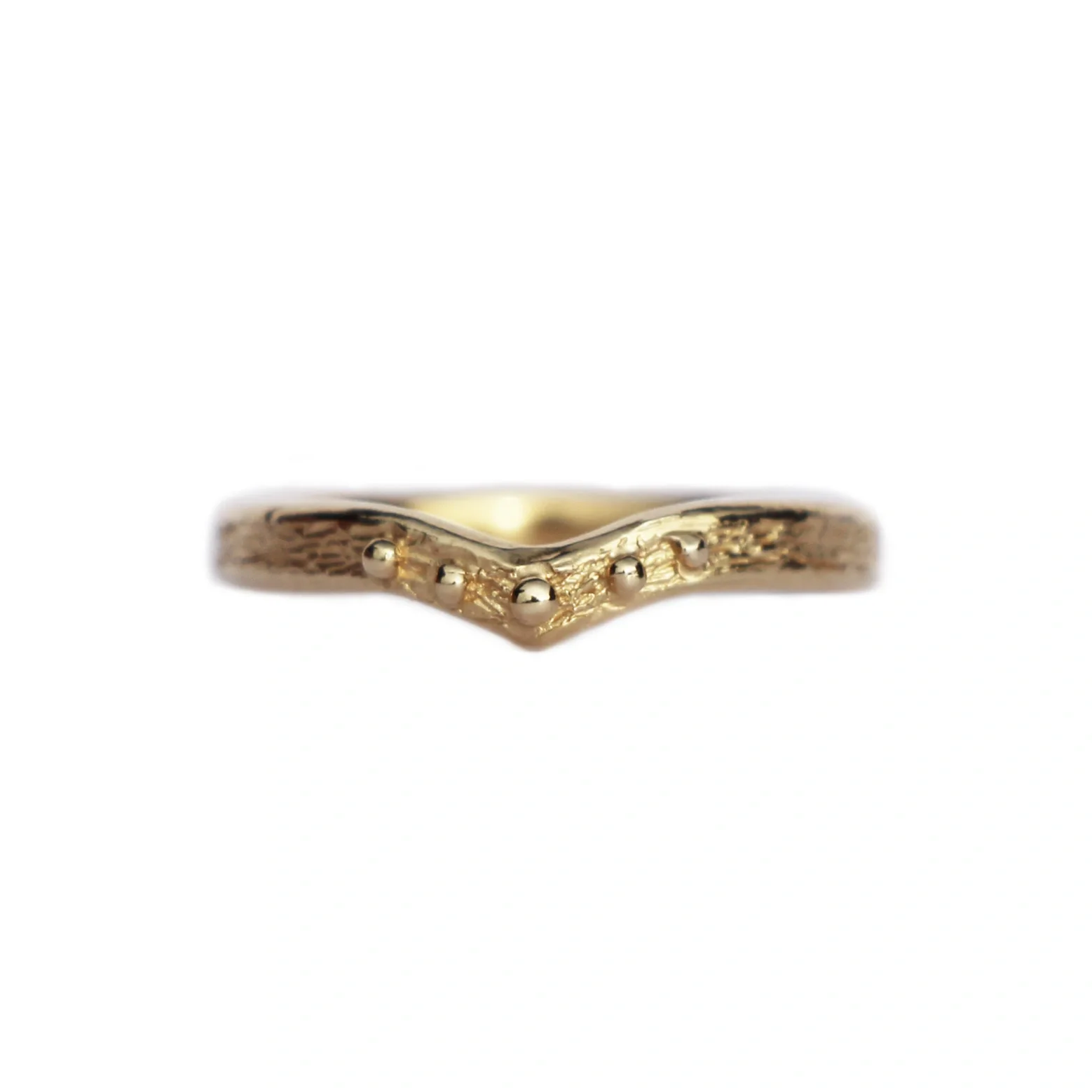 Woodland Wishbone Ring 14k Yellow Gold