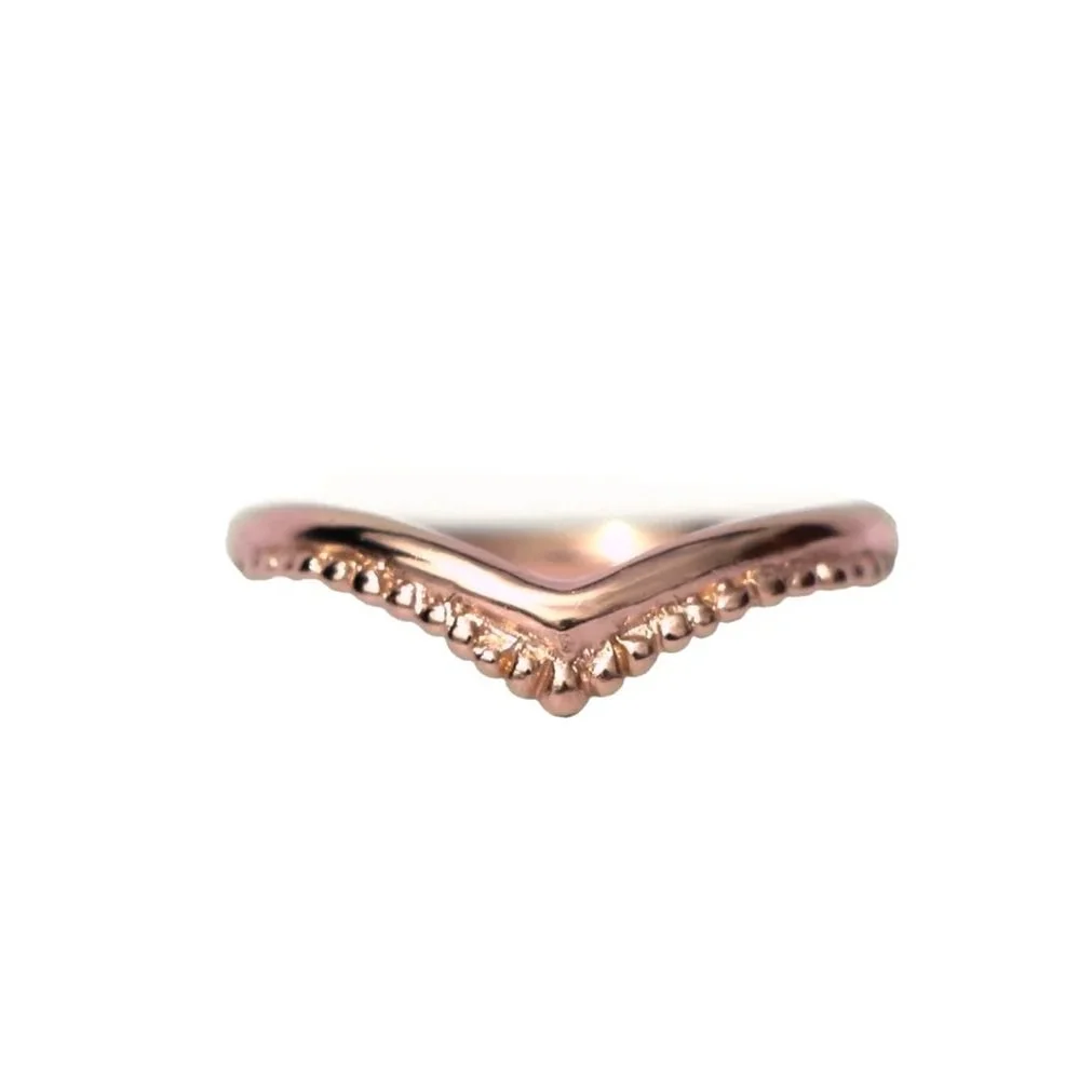 Starfish Wishbone Ring 9k Rose Gold