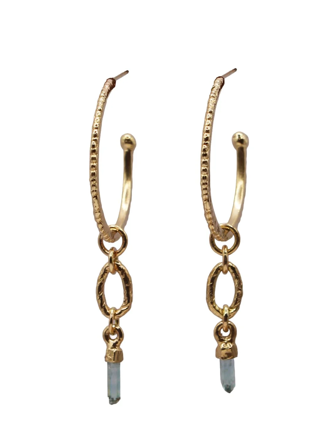 Double Aquamarine Skinny Hoops .jpg