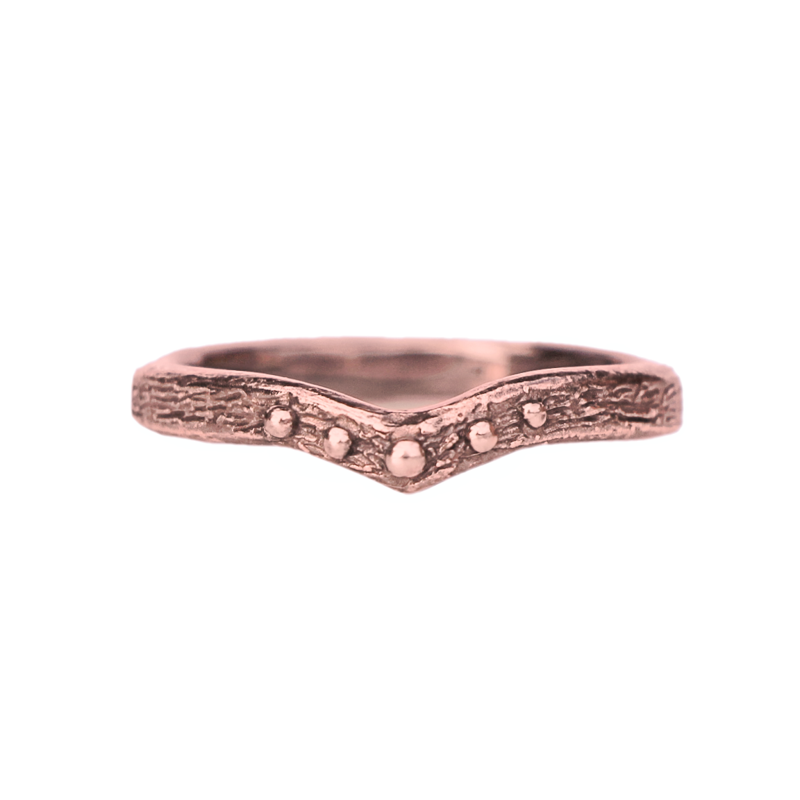 Woodland Wishbone Ring 9k Rose Gold