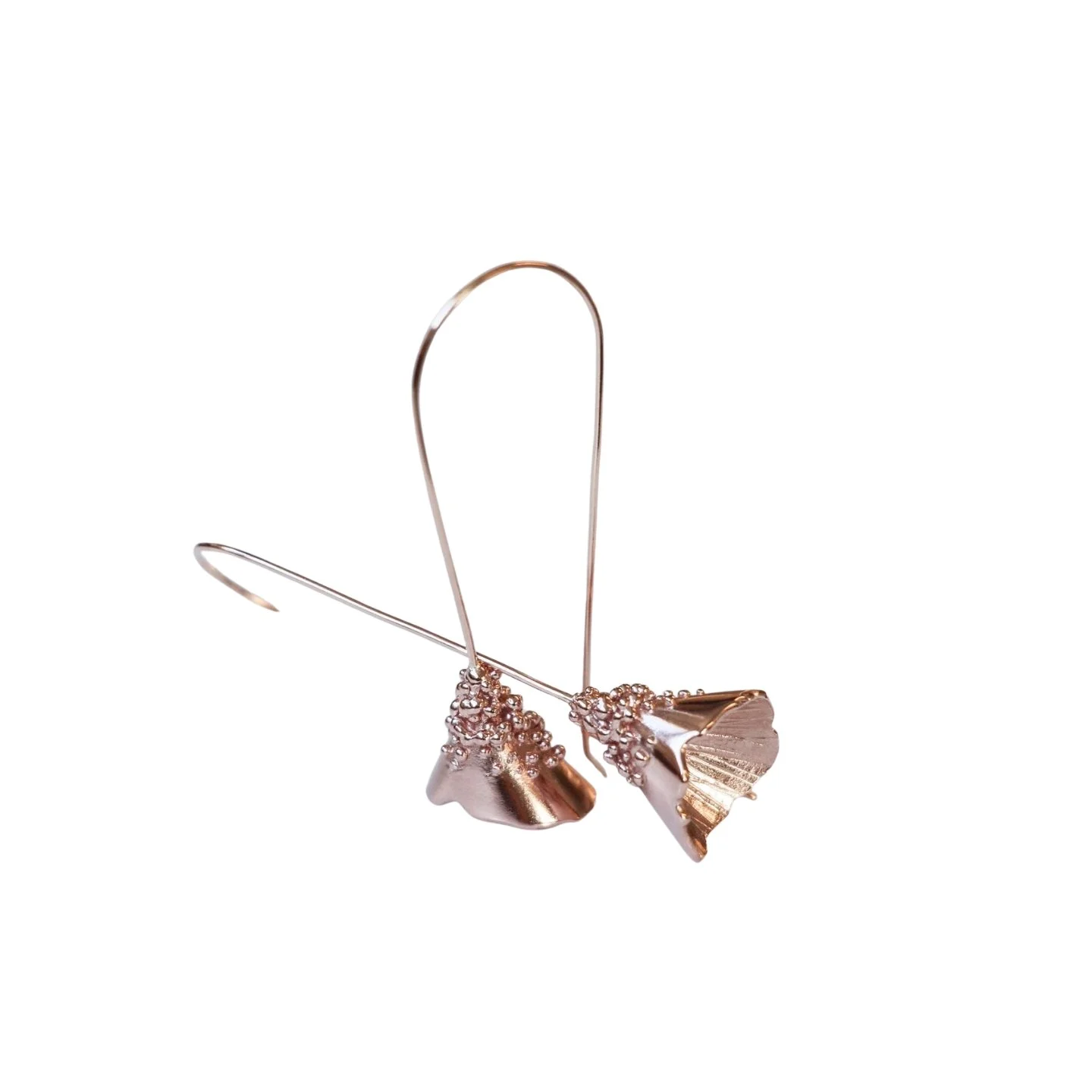 Lichen Cone Earrings 9k Rose Gold