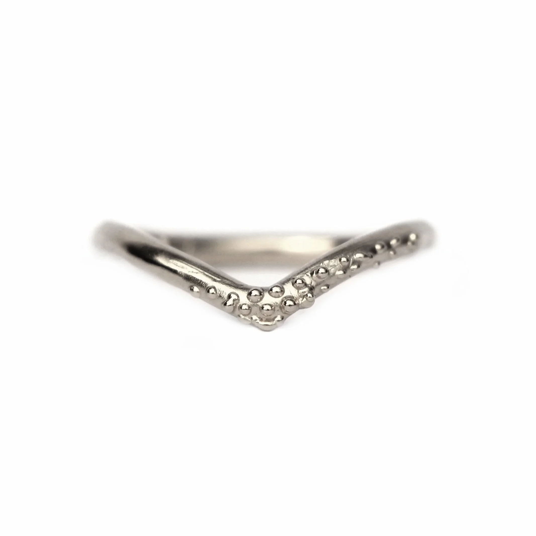 Seafoam Wishbone Ring Silver