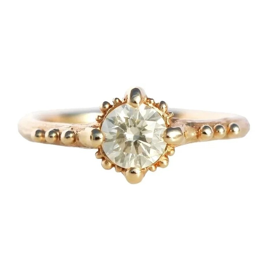 Into The Deep 0.80ct Solitaire Diamond Ring 14k Yellow Gold