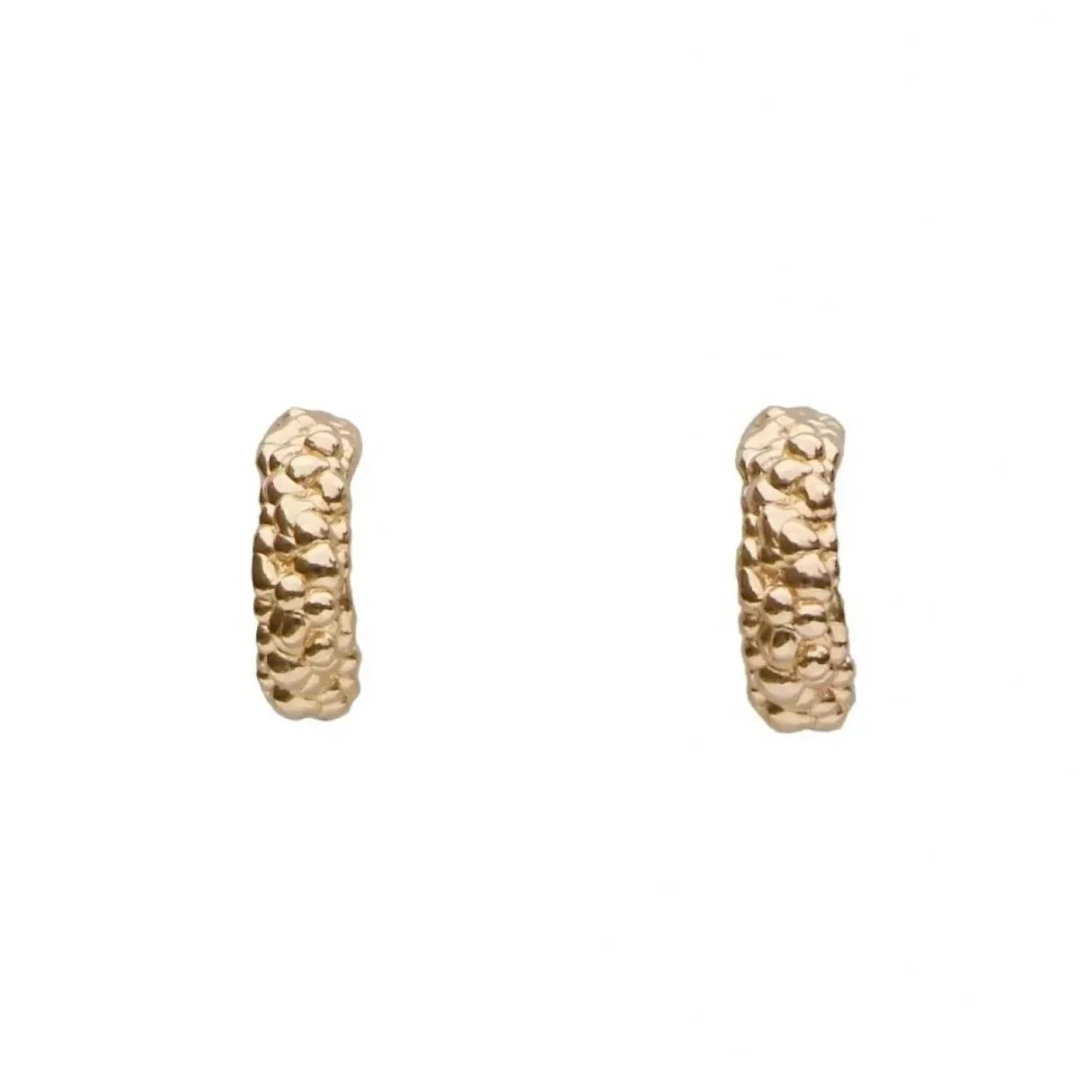 Small Lichen Hoops 9k Yellow Gold
