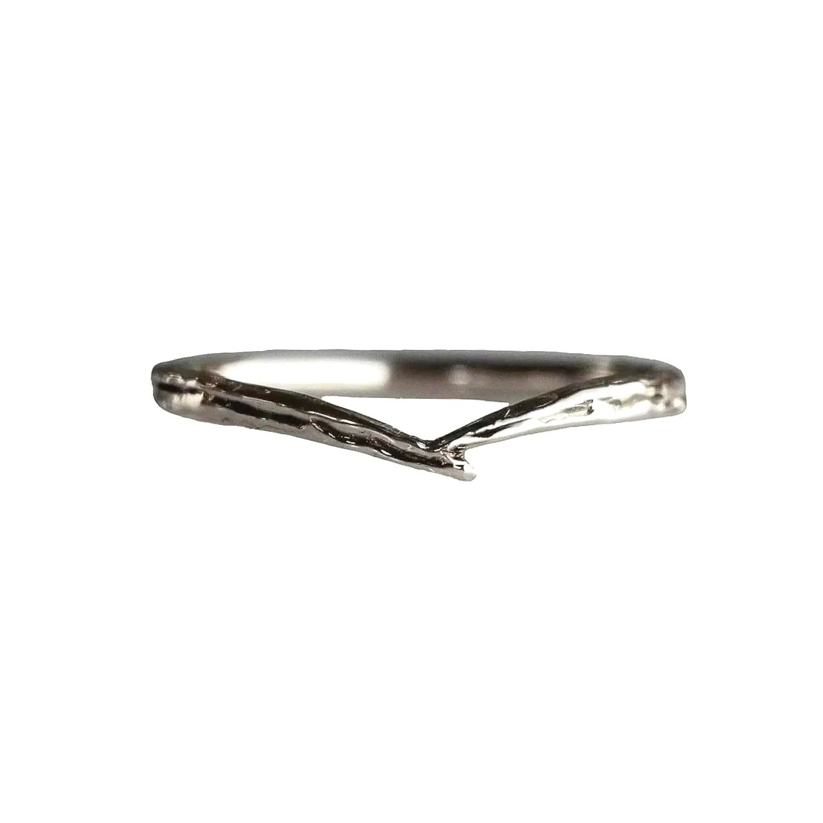 Roe Antler Stacking Ring Oxidised Silver