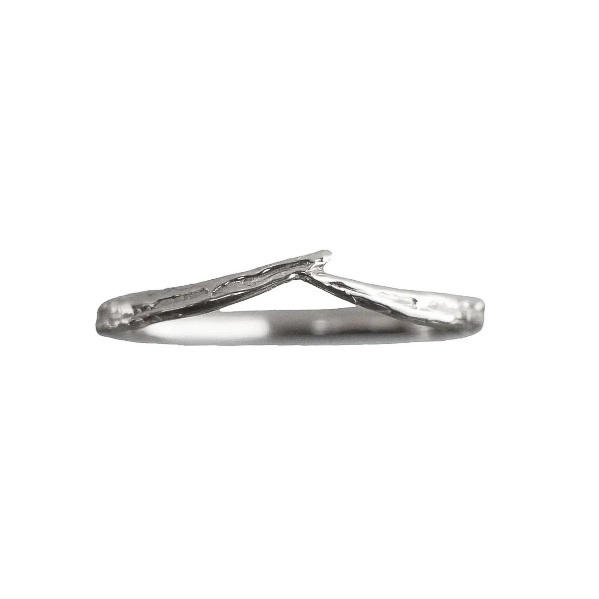 Roe Antler Stacking Ring Silver
