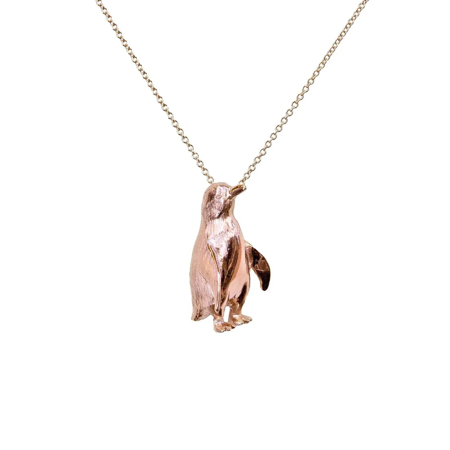 'Marve the Penguin' Necklace 9k Rose Gold