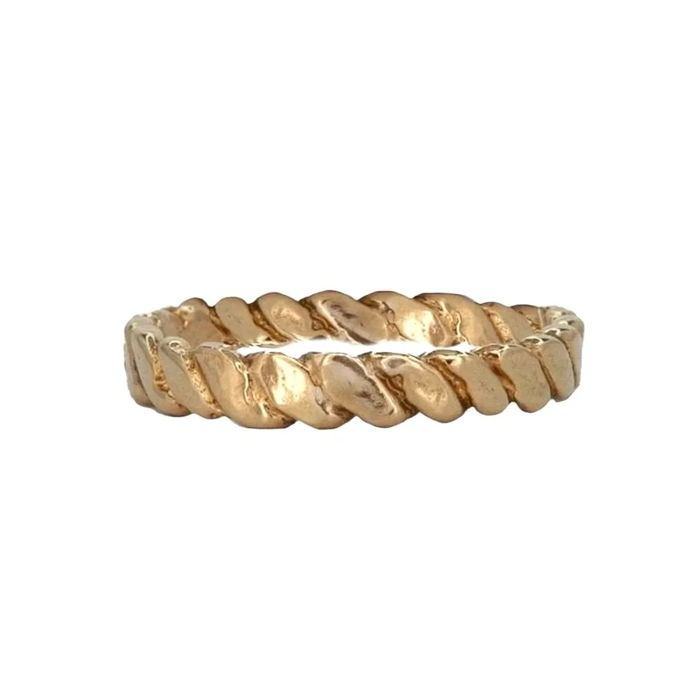 Nautical Rope Ring 14k Yellow Gold