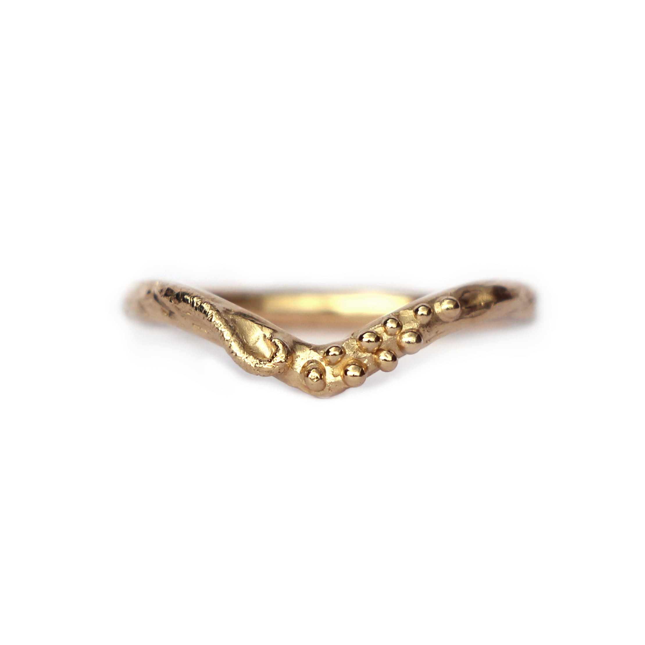 Ocean Stacking Ring 14k Yellow Gold