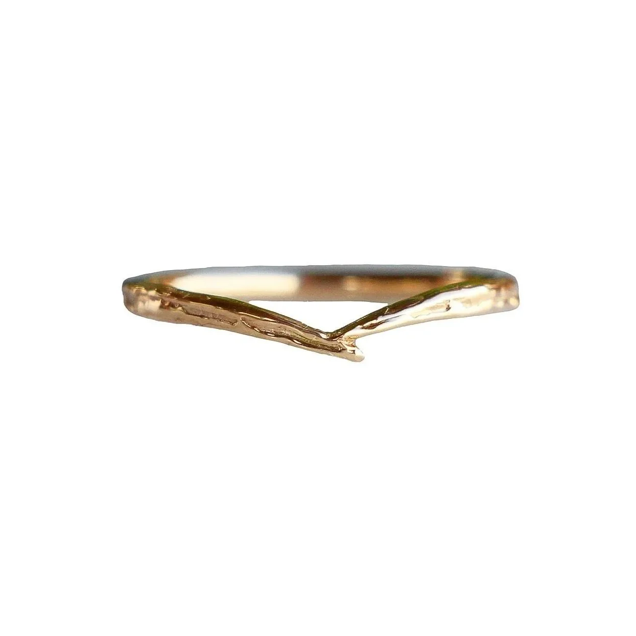 Roe Antler Stacking Ring 14k Yellow Gold