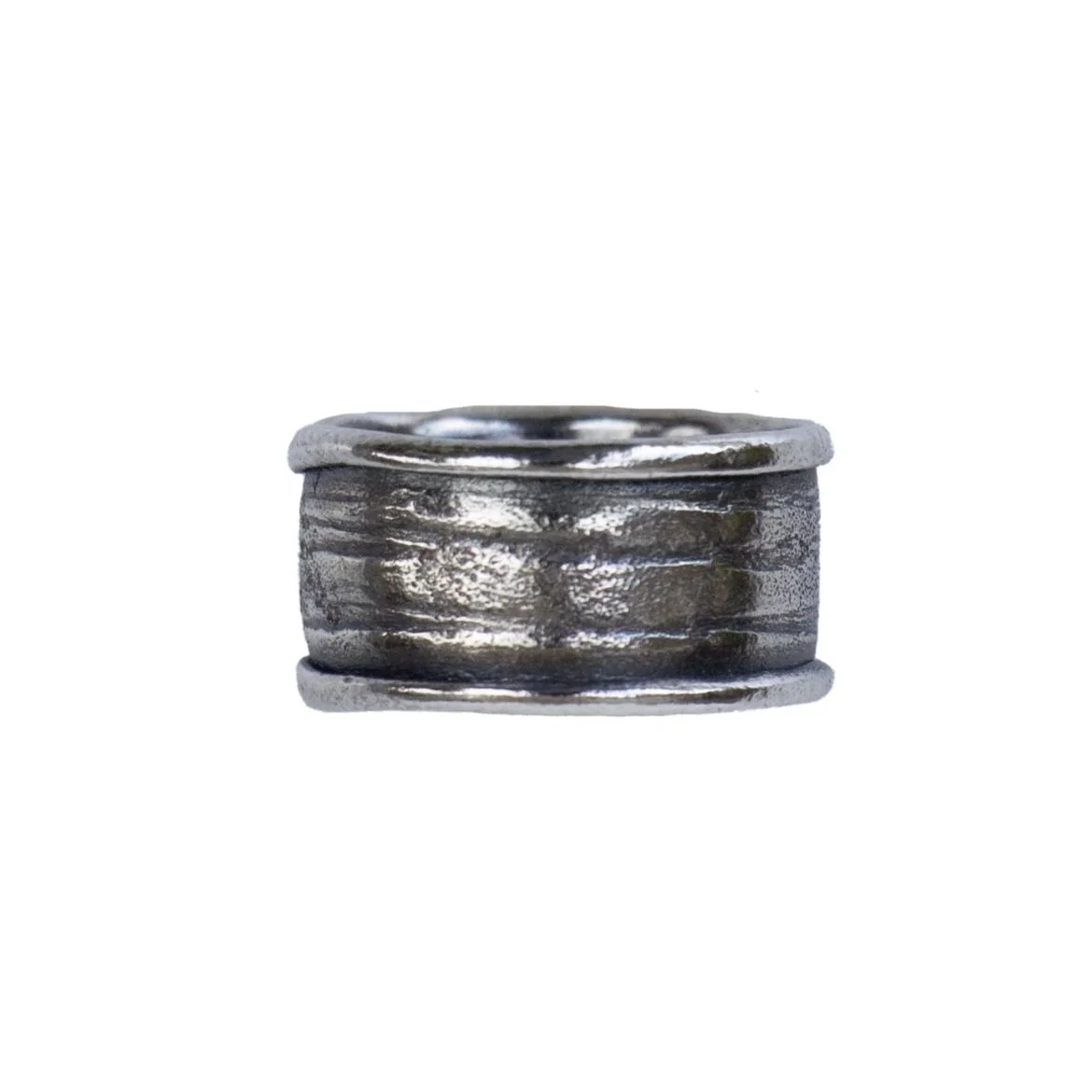 Driftwood Imprinted Band Silver