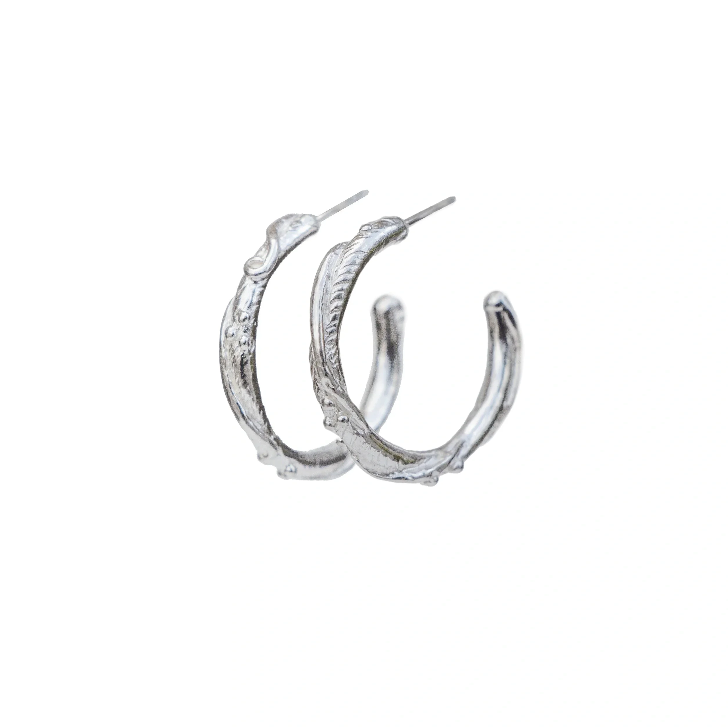 Medium Ocean Hoops Silver