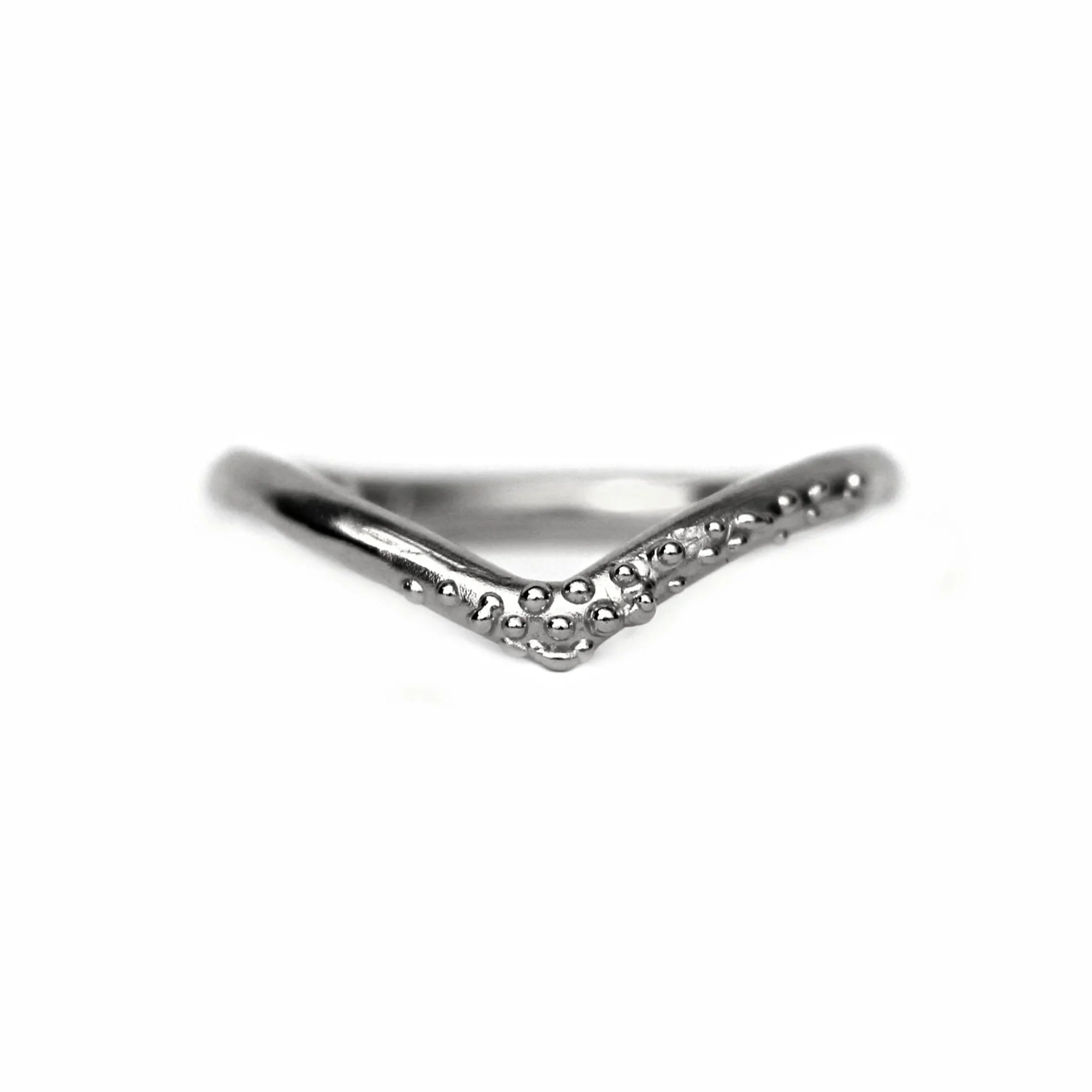 Seafoam Wishbone Ring Platinum
